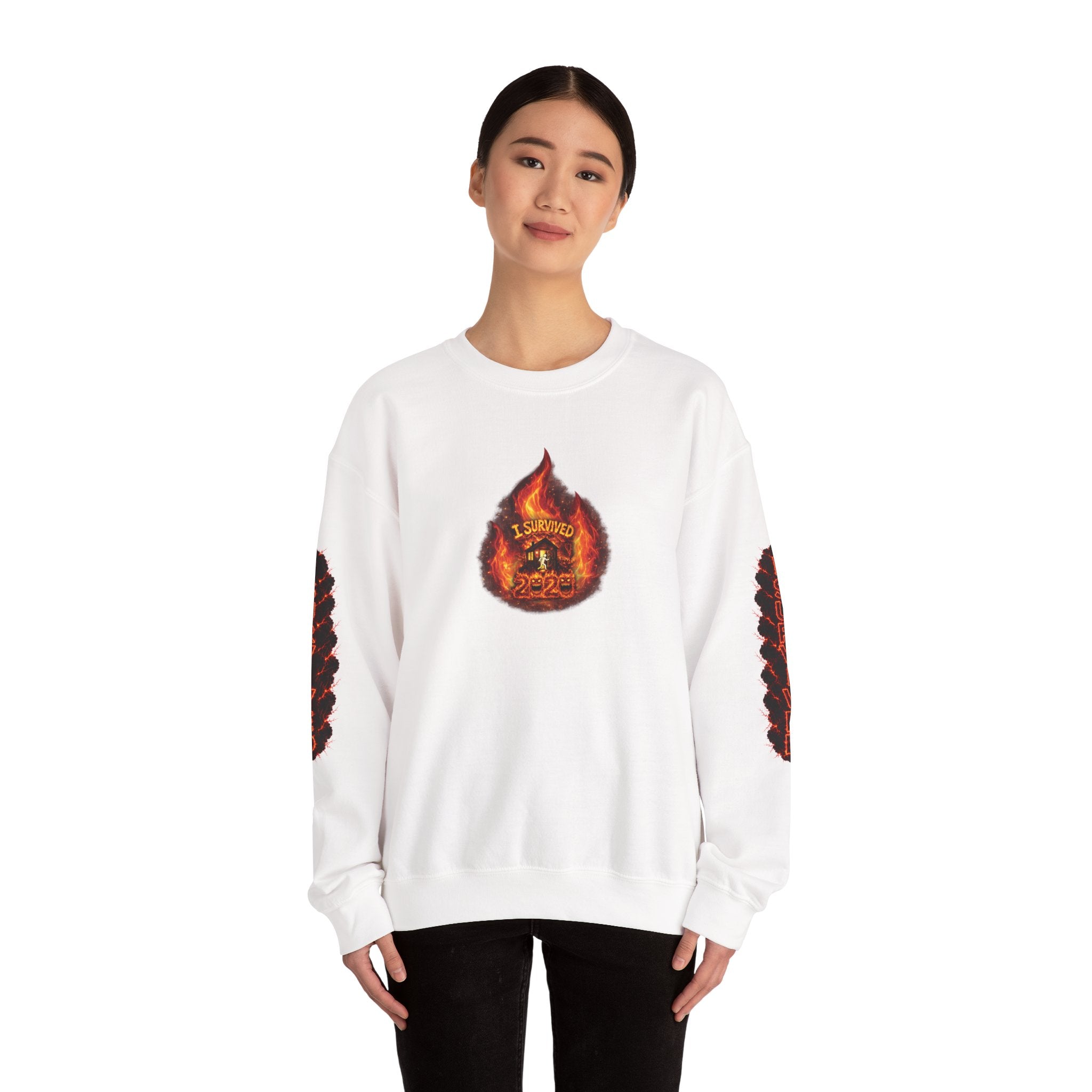 I Survived 2020 — WILDFIRES S2:E1: Director's Cut "Berry Creek" Memorial Unisex Heavy Blend™ Crewneck Sweatshirt