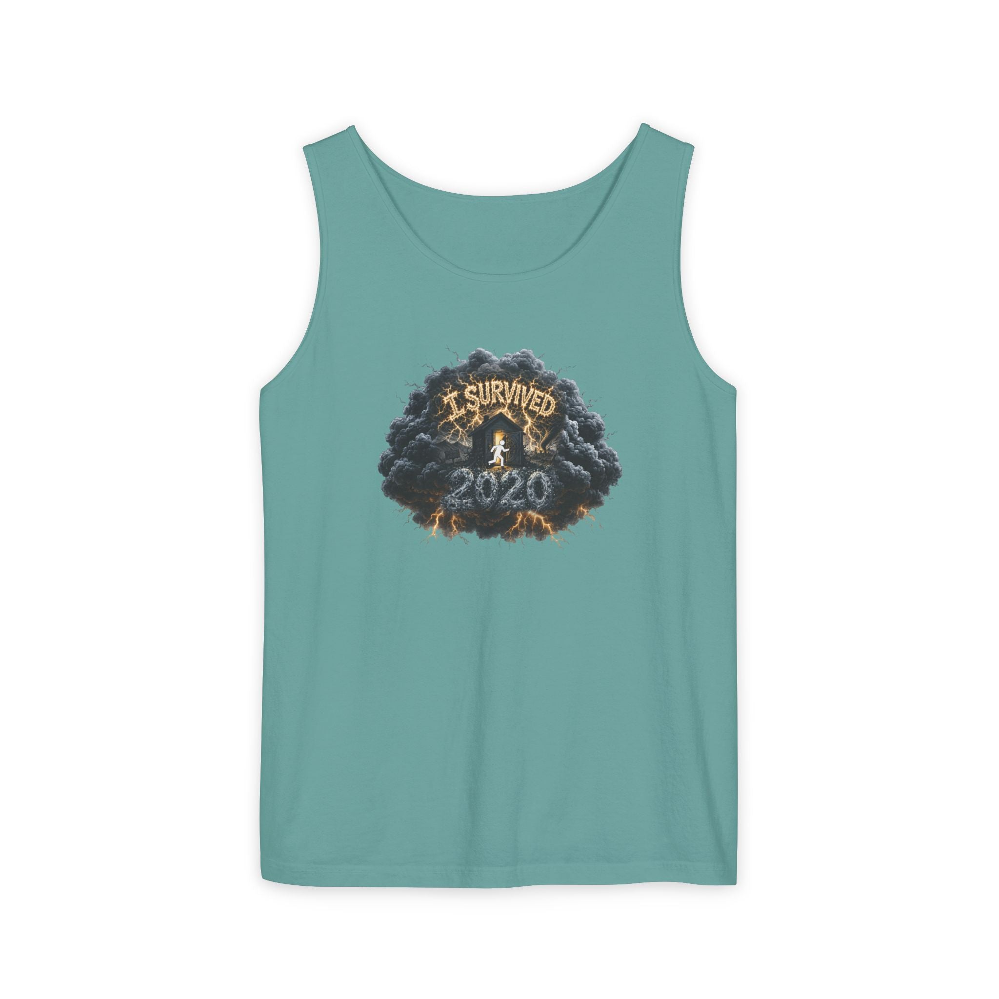 I Survived 2020 — Original PILOT Design: Director's Cut Unisex Garment-Dyed Tank Top
