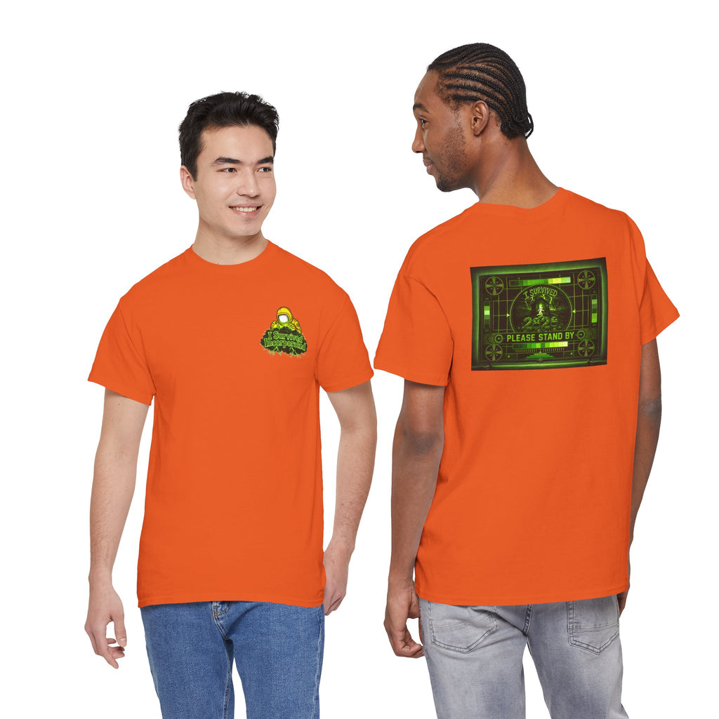 I Survived 2020 — "Please Stand By" Test Pattern Toxic Signal Tee Summer Premiere Unisex Heavy Cotton Tee