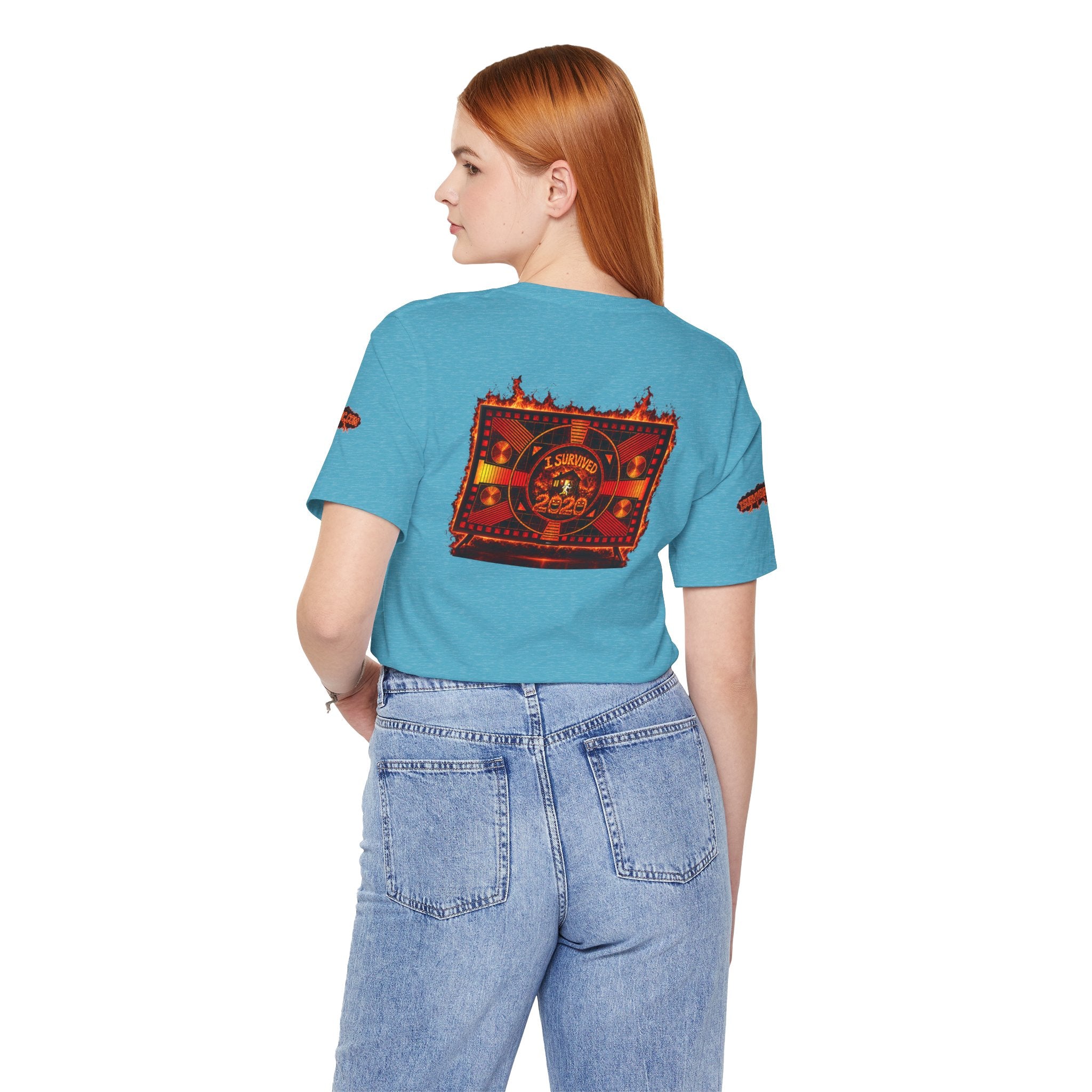 I Survived 2020 — "Please Stand By" Test Pattern Tee Wildfire Signal Special Edition Summer Premiere Unisex Jersey Short Sleeve Tee