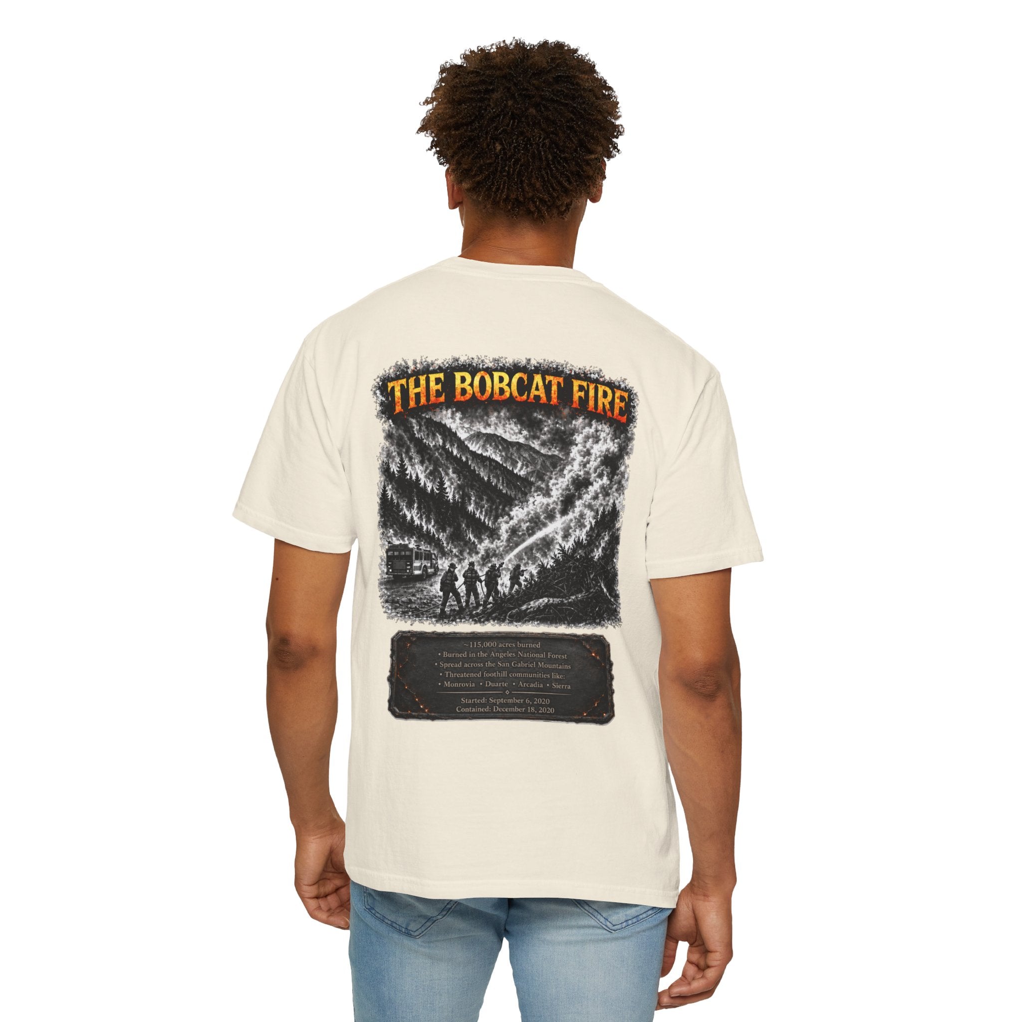 I Survived 2020 — WILDFIRES S2:E2: Director's Cut "The Bobcat Fire" Memorial Unisex Garment-Dyed T-shirt