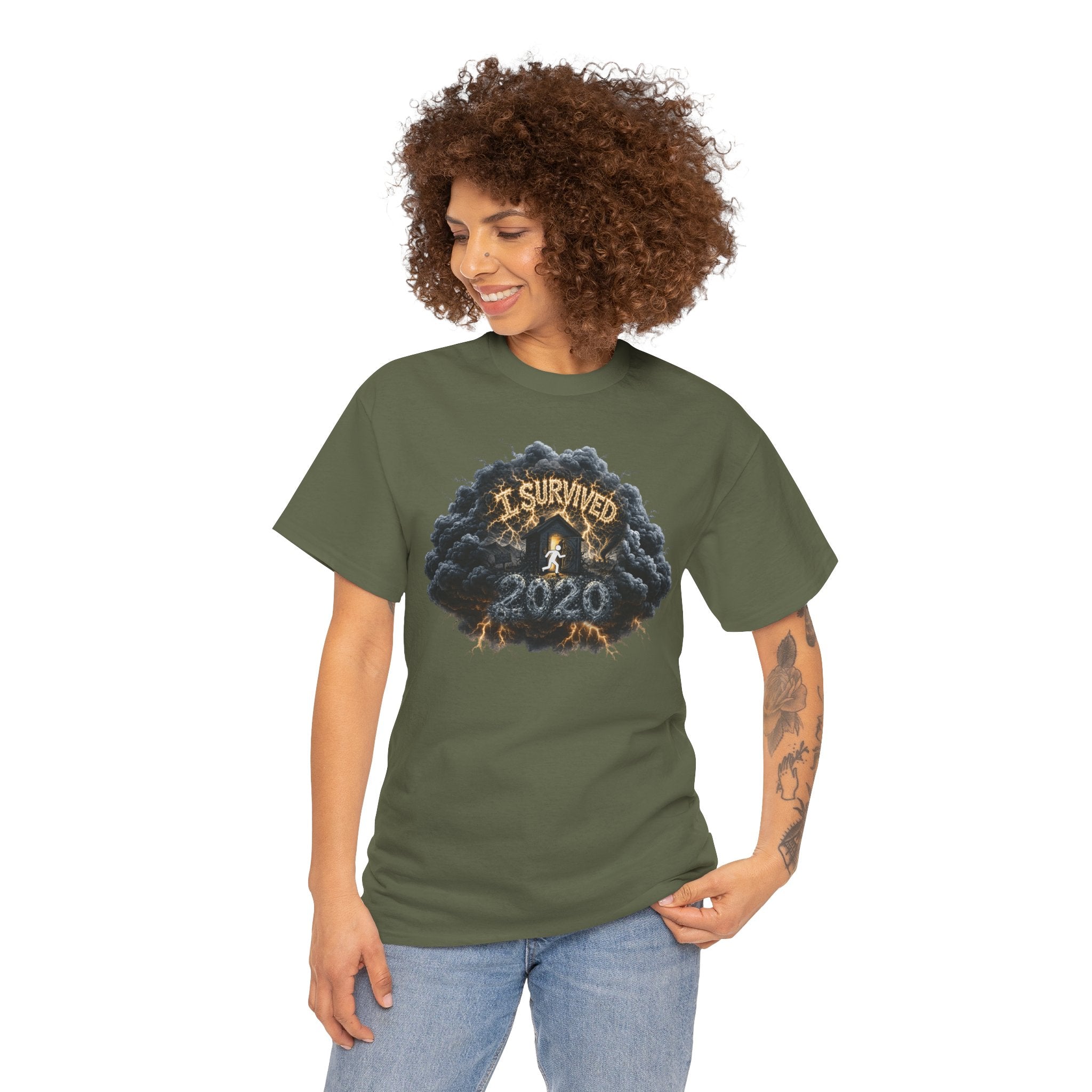 I Survived 2020 — Director's Cut Original Design Teaser Tee | Season 1 Premiere Drop Unisex Heavy Cotton Tee