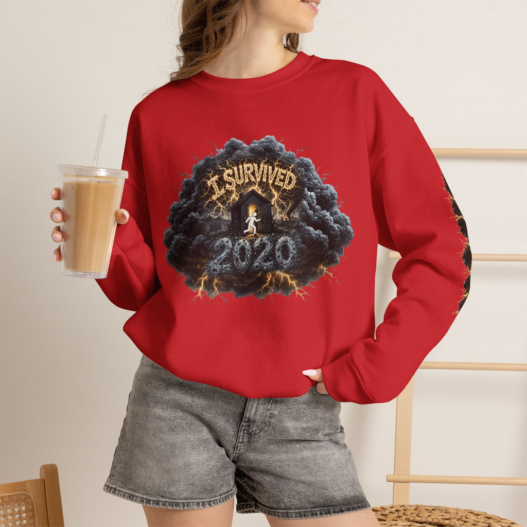 I Survived 2020 — Director's Cut Original Design Teaser Tee | Season 1 Premiere Drop Unisex Heavy Blend™ Crewneck Sweatshirt (SPECIAL EDITION)