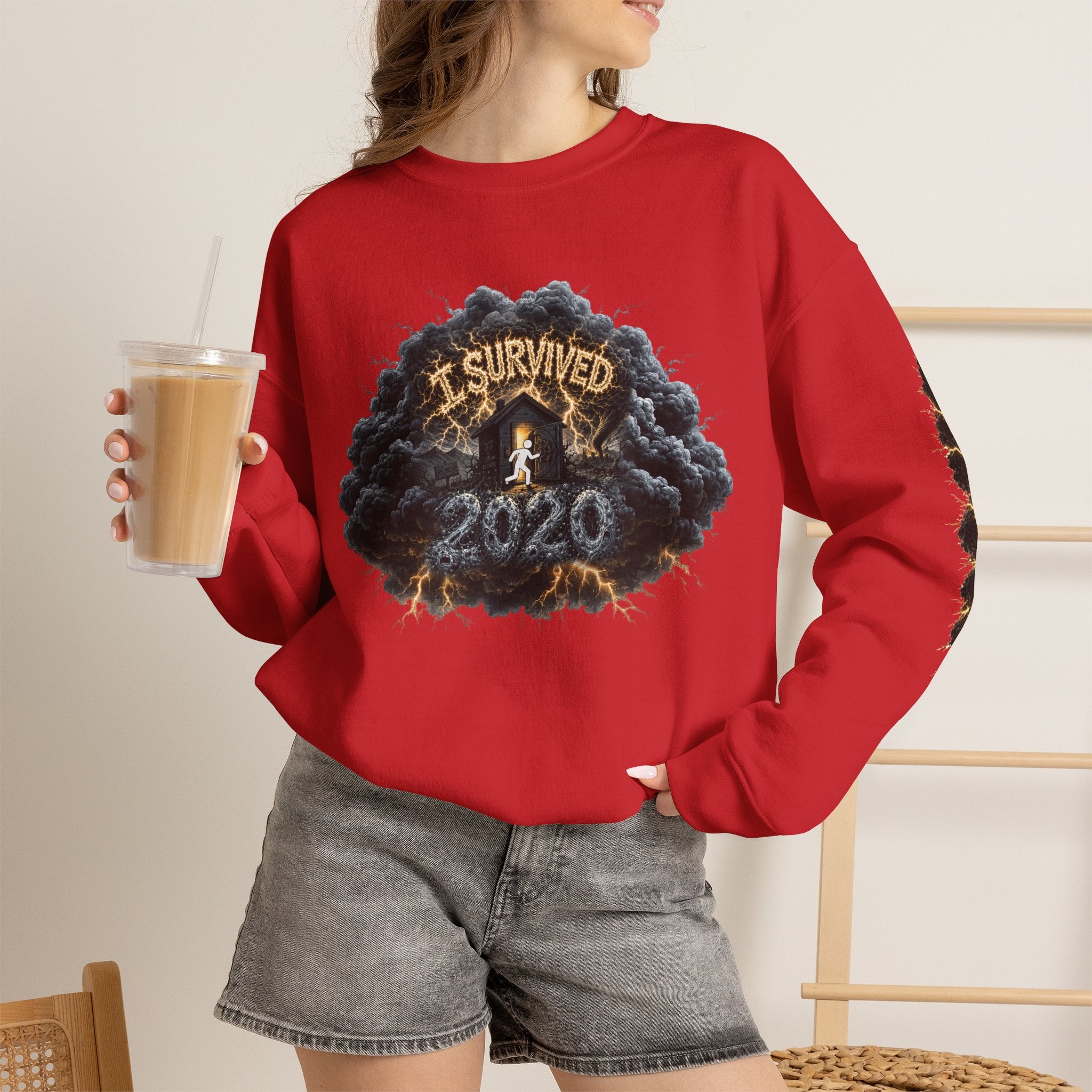 I Survived 2020 — Director's Cut Original Design Teaser Tee | Season 1 Premiere Drop Unisex Heavy Blend™ Crewneck Sweatshirt (SPECIAL EDITION)