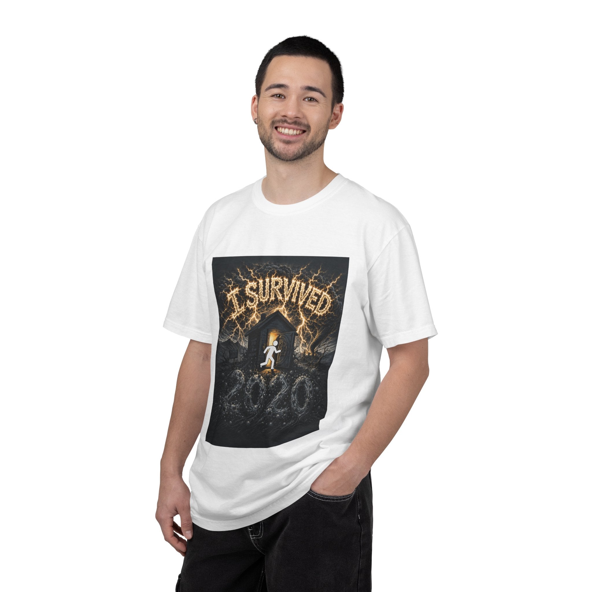 I Survived 2020 — Original Design Teaser Tee | Season 1 Premiere Drop Unisex Garment-Dyed T-shirt