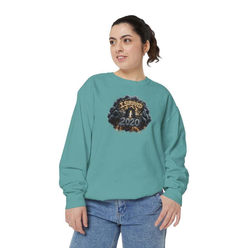 I Survived 2020 — Original PILOT Design: Director's Cut Unisex Garment-Dyed Sweatshirt