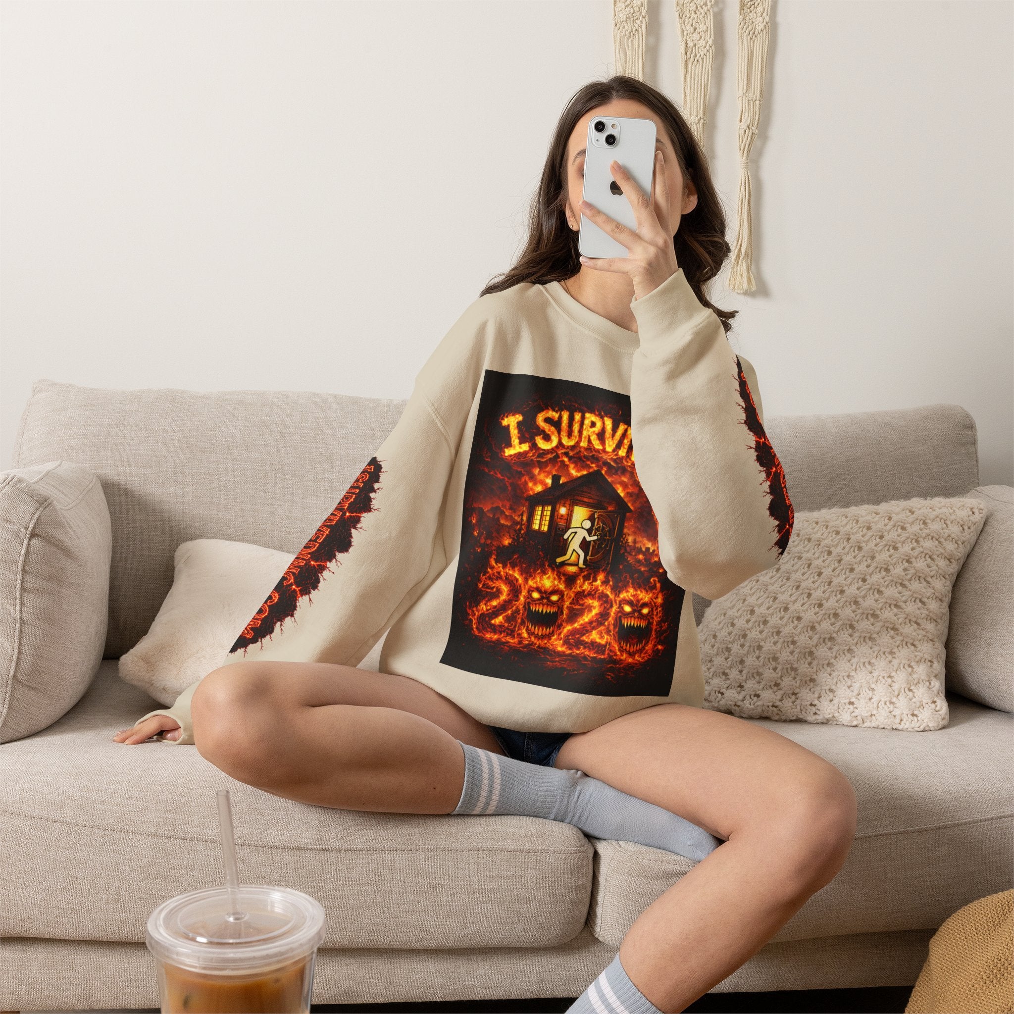 I Survived 2020 — WILDFIRES S2:E4: "Western U.S." Memorial Unisex Heavy Blend™ Crewneck Sweatshirt