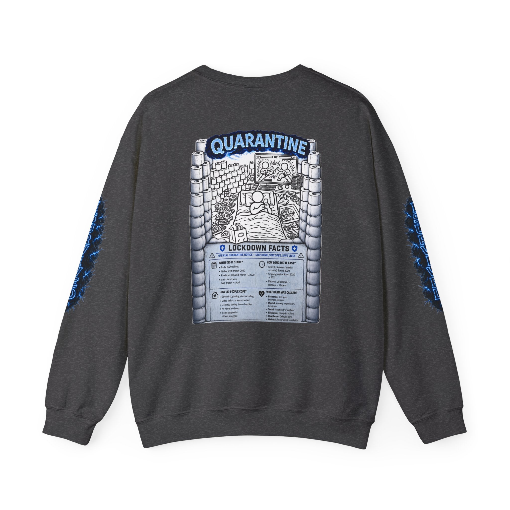 I Survived 2020 —  LOCKDOWN S3:E1: Director's Cut Special Edition "Quarantine" Unisex Heavy Blend™ Crewneck Sweatshirt