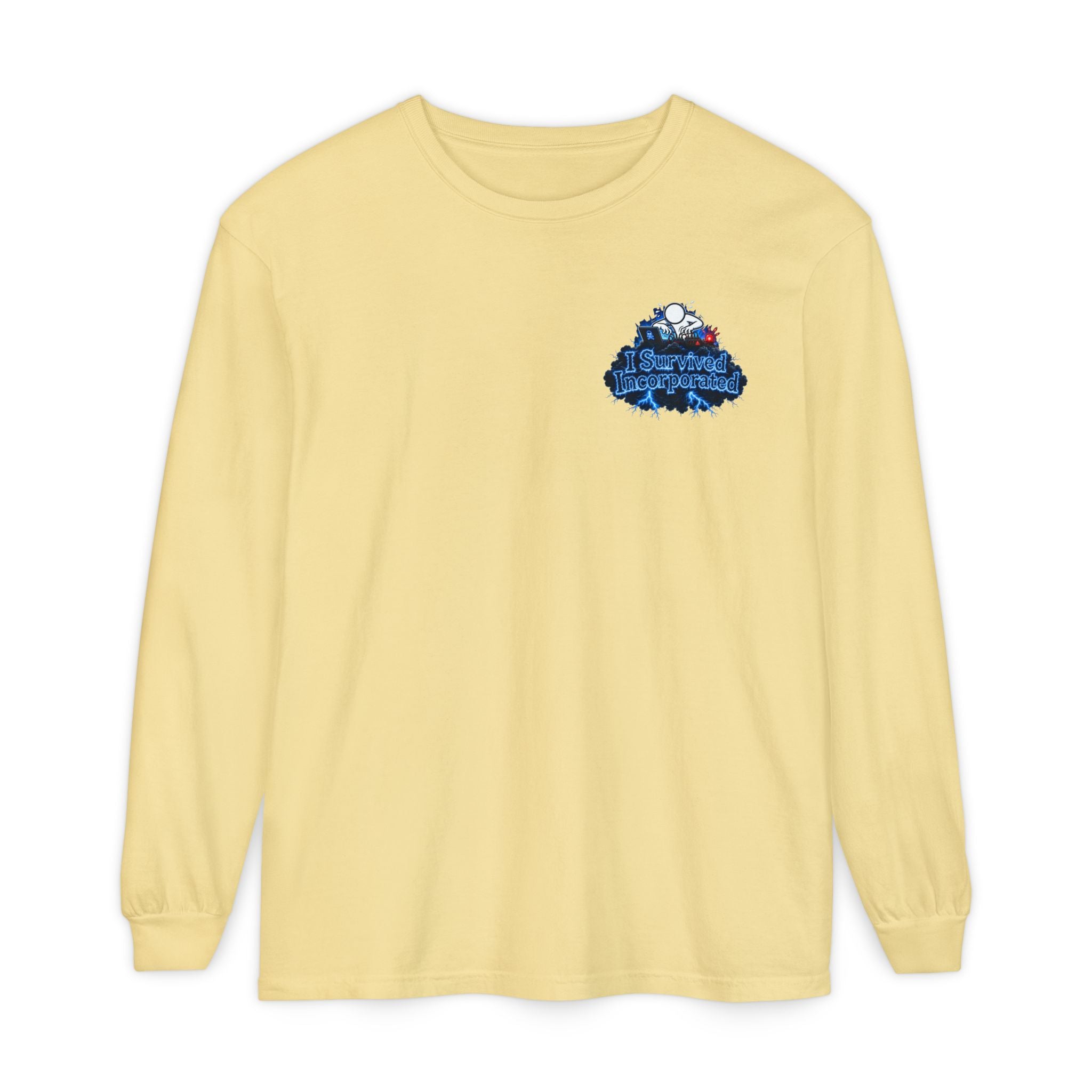 I Survived 2020 — "Please Stand By" Test Pattern Tee Lockdown Edition Summer Exclusive Unisex Garment-Dyed Long Sleeve T-Shirt