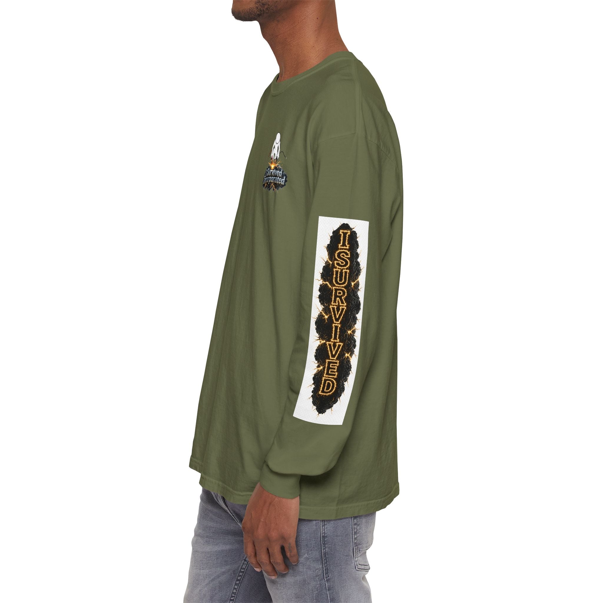 I Survived 2020 — "Please Stand By" Test Pattern Tee Special Edition Summer Premier Unisex Garment-Dyed Long Sleeve T-Shirt