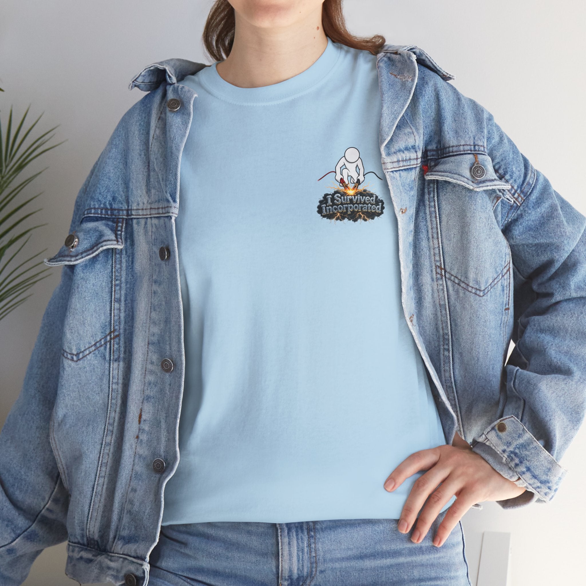 I Survived 2020 — "Please Stand By" Test Pattern Tee Summer Premier Unisex Heavy Cotton Tee