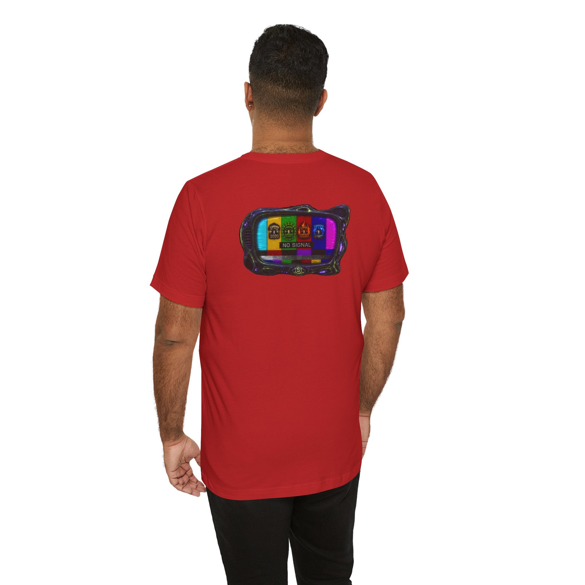 I Survived 2020 — "No Signal" Test Pattern Tee Alien Broadcast Finale Summer Premiere Unisex Jersey Short Sleeve Tee