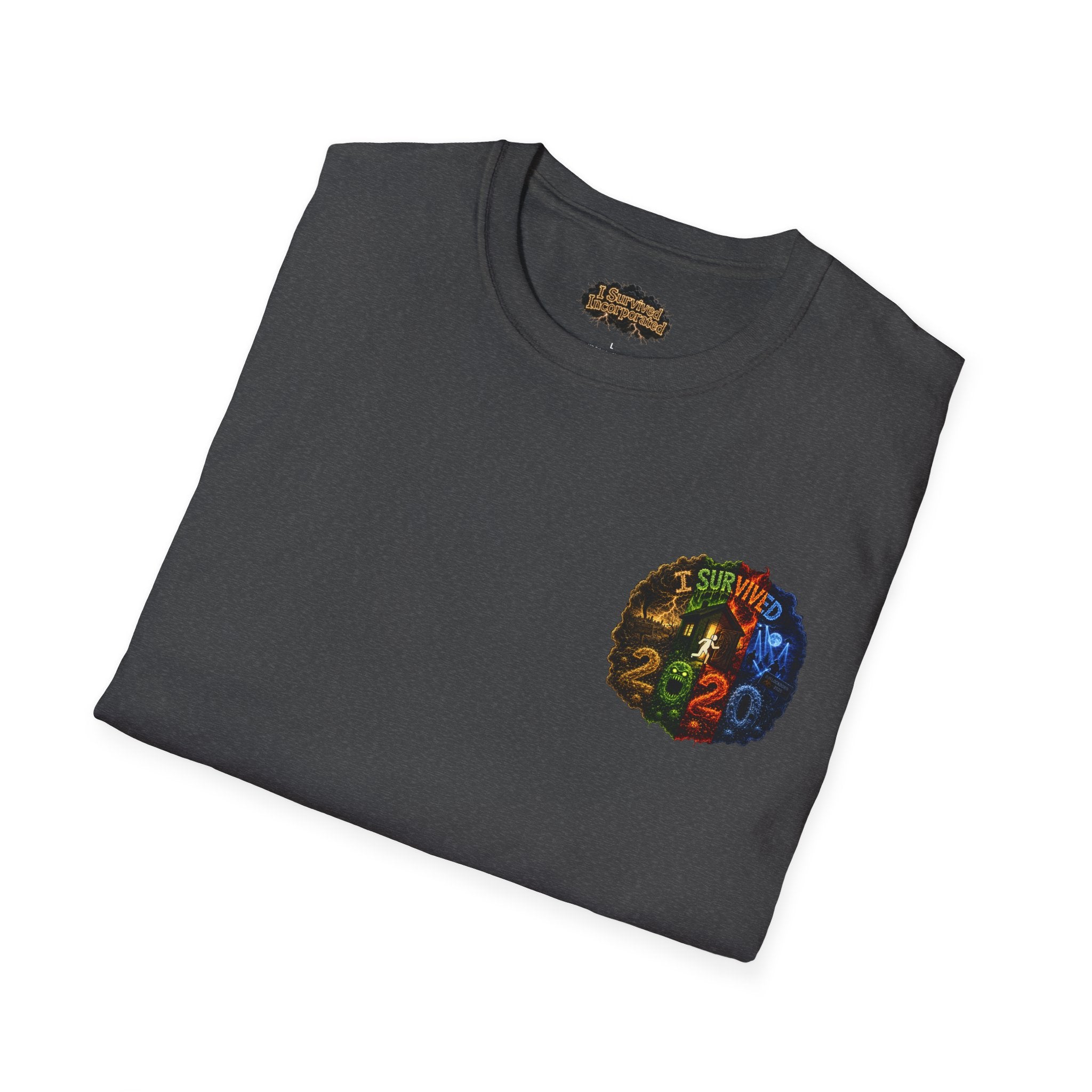 I Survived 2020 — "No Signal" Test Pattern Tee Alien Broadcast Finale Summer Premiere Unisex Softstyle T-Shirt