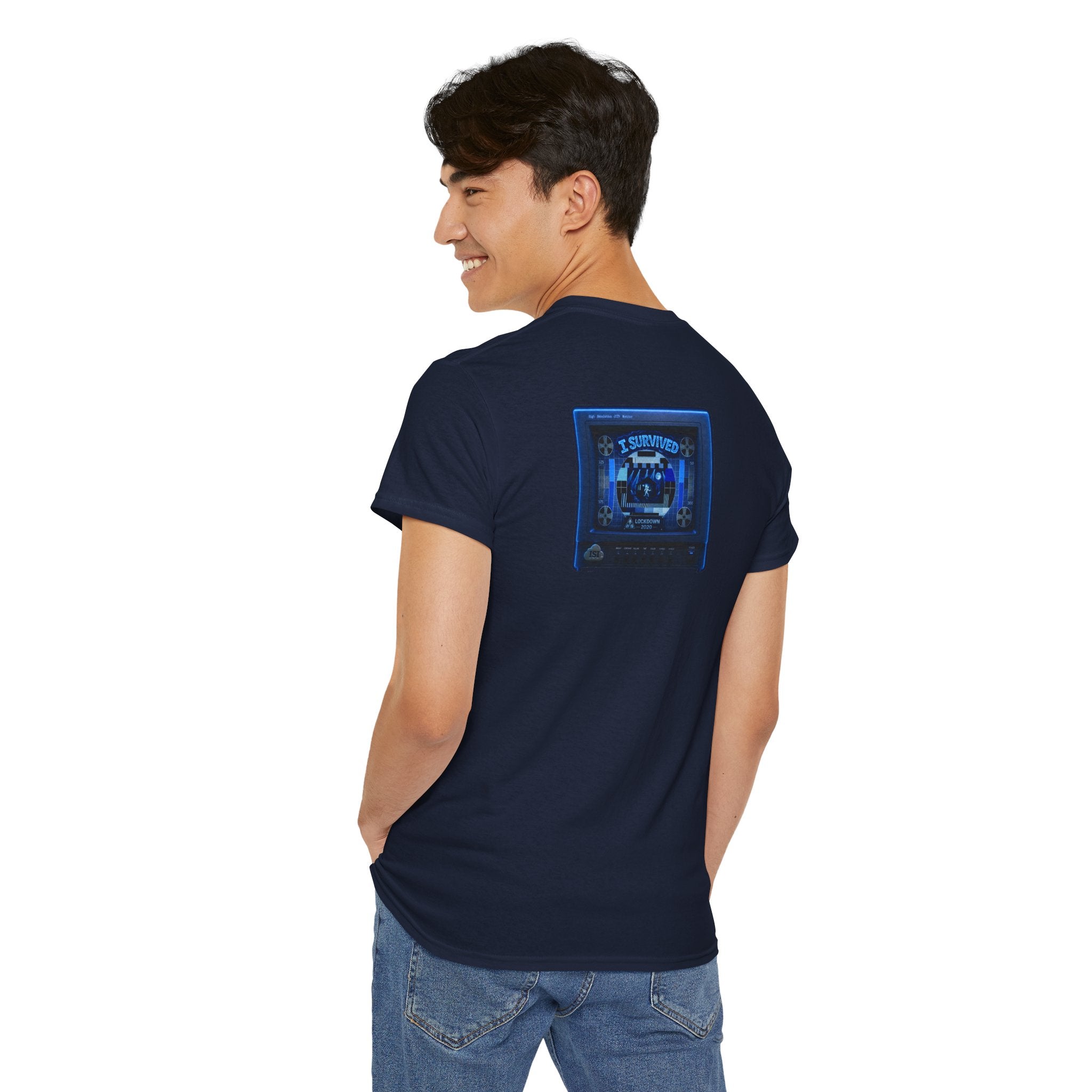 I Survived 2020 — "Please Stand By" Test Pattern Tee Lockdown Surveillance Edition Summer Exclusive Unisex Heavy Cotton Tee