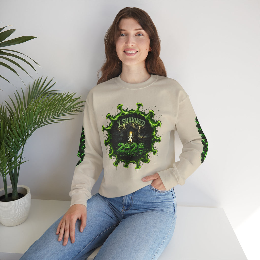 I Survived 2020 — Director's Cut S1:E1 "COVID-19: The Coronavirus" | Pandemic Edition Unisex Heavy Blend™ Crewneck Sweatshirt