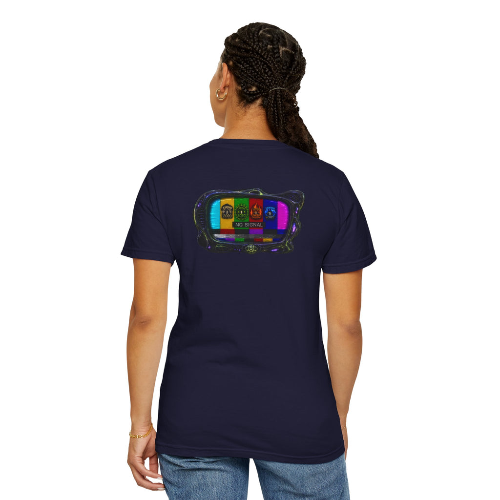 I Survived 2020 — "No Signal" Test Pattern Tee Alien Broadcast Finale Summer Premiere Unisex Garment-Dyed T-shirt