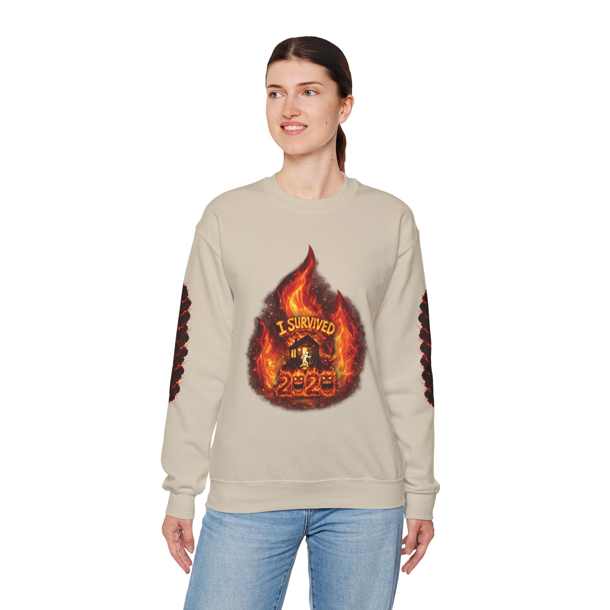 I Survived 2020 — Director's Cut S2:E2 "The Bobcat Fire" | Wildfire Edition Memorial Unisex Heavy Blend™ Crewneck Sweatshirt