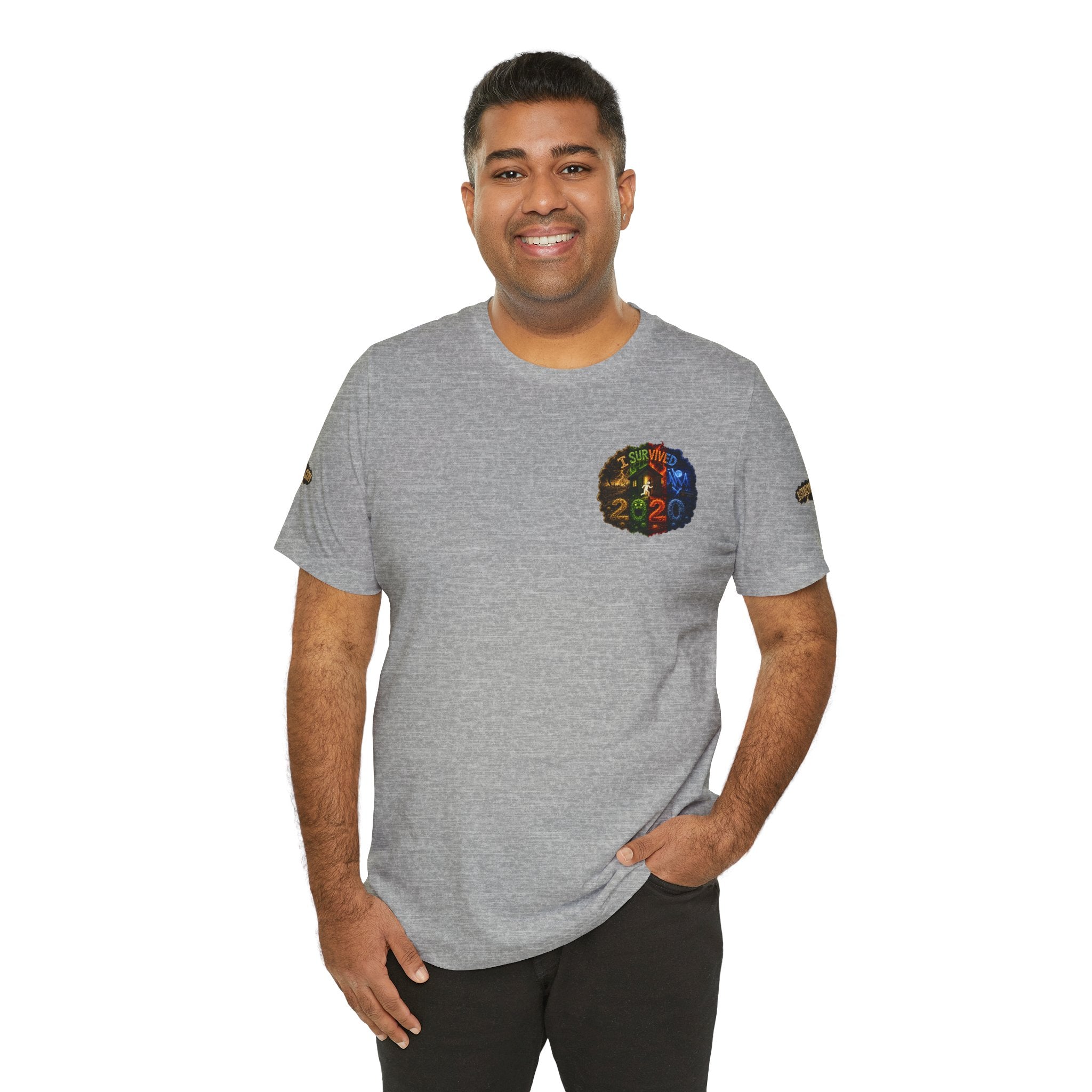 I Survived 2020 — "No Signal" Test Pattern Tee Alien Broadcast Finale Summer Premiere Unisex Jersey Short Sleeve Tee