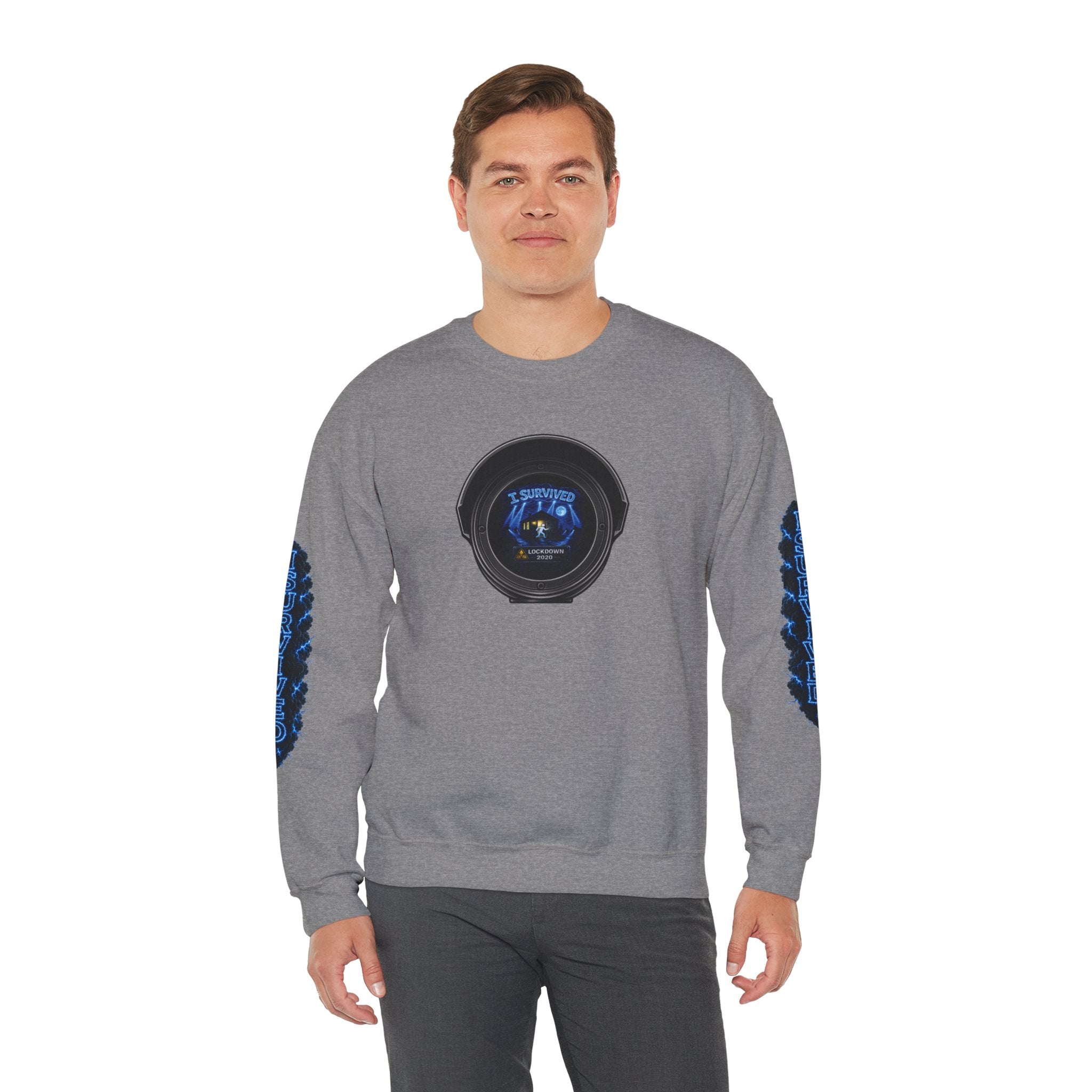 I Survived 2020 — LOCKDOWN S3:E4: Director's Cut "Working From Home" Unisex Heavy Blend™ Crewneck Sweatshirt