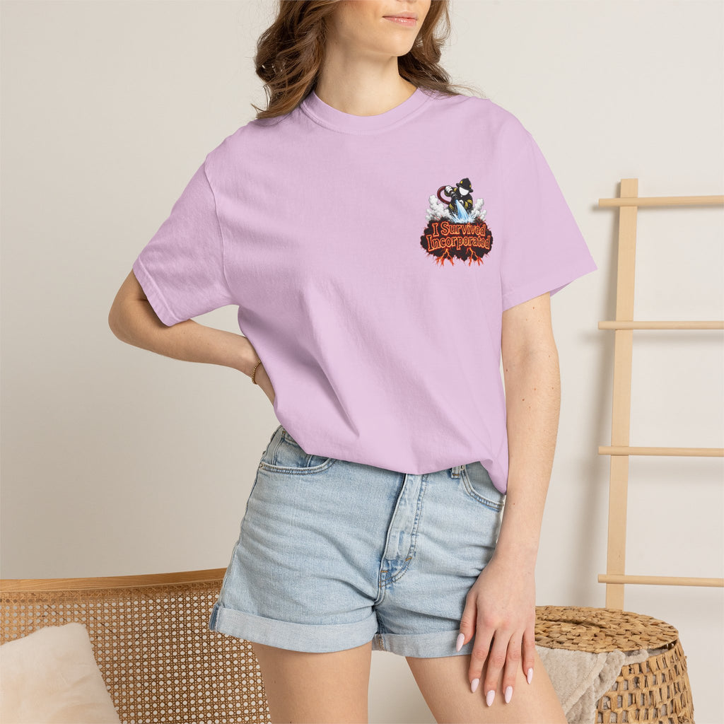 I Survived 2020 — "Please Stand By" Test Pattern Tee Wildfire Signal Edition Summer Premiere Unisex Garment-Dyed T-shirt