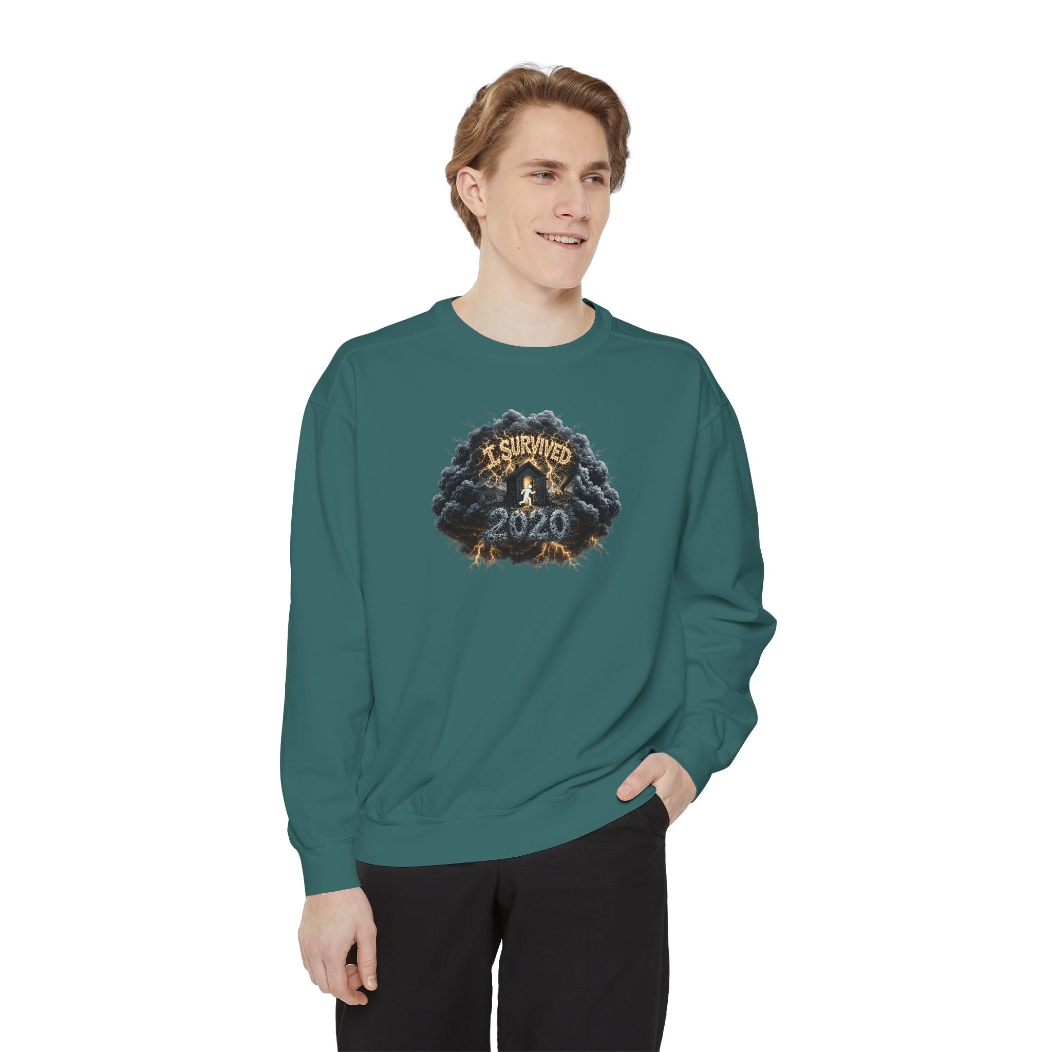 I Survived 2020 — Original PILOT Design: Director's Cut Unisex Garment-Dyed Sweatshirt