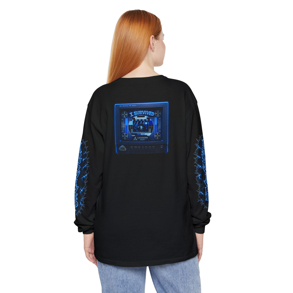 I Survived 2020 — "Please Stand By" Test Pattern Tee Lockdown Special Edition Summer Exclusive Unisex Garment-Dyed Long Sleeve T-Shirt
