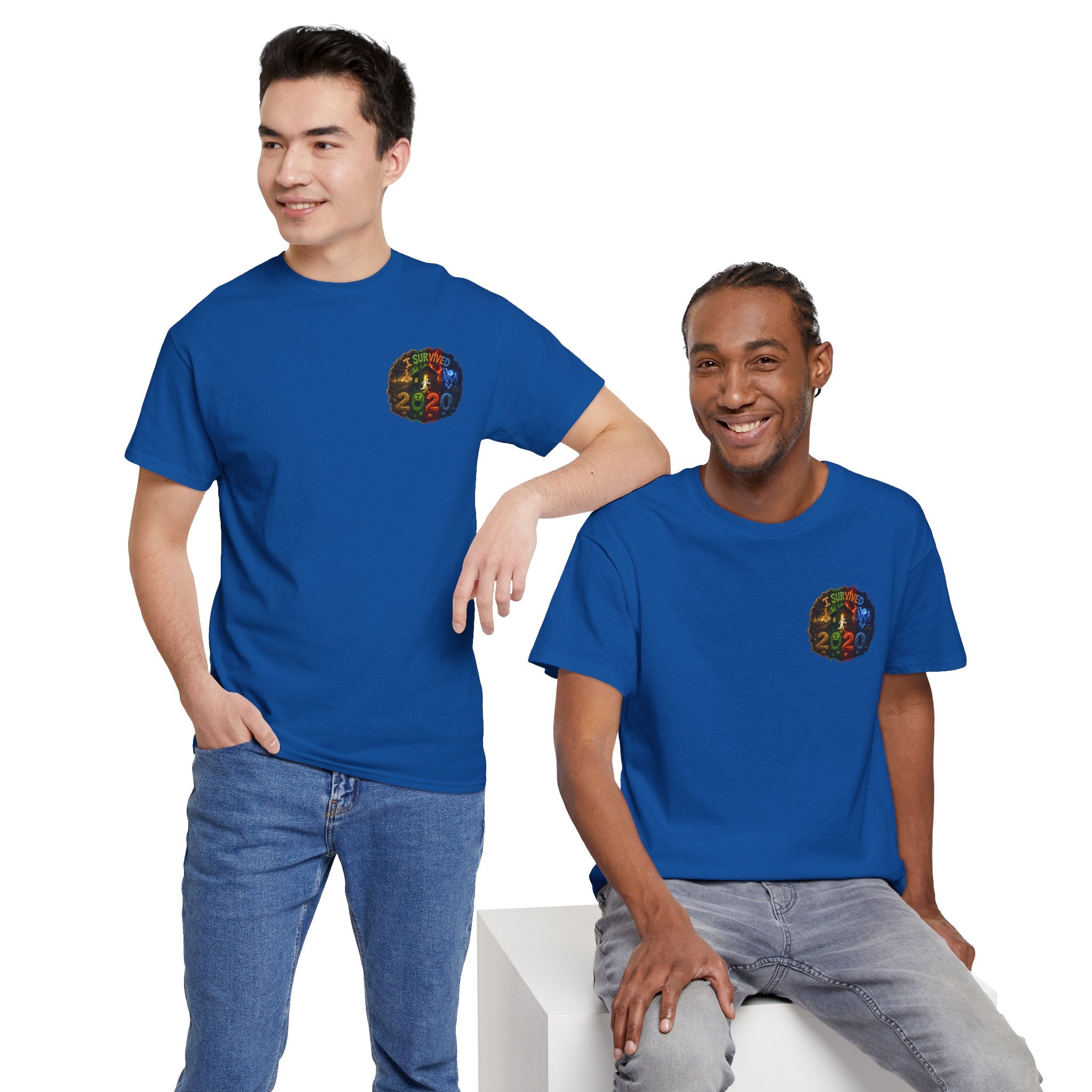 I Survived 2020 — "No Signal" Test Pattern Tee Alien Broadcast Finale Summer Premiere Unisex Heavy Cotton Tee