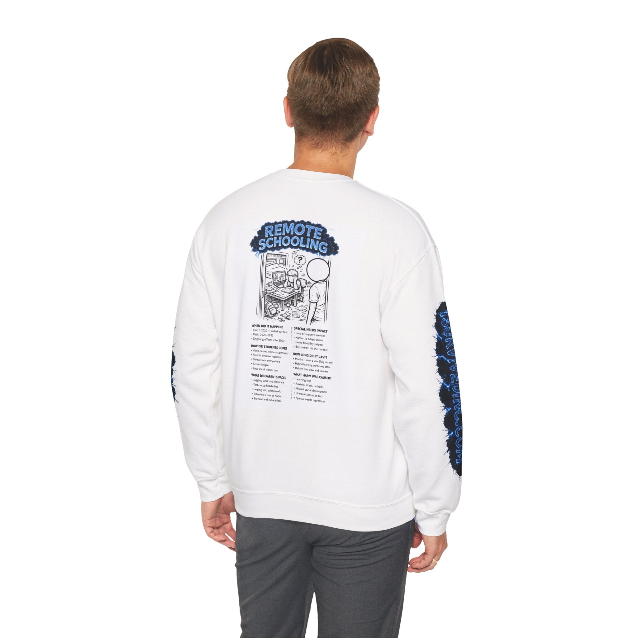 I Survived 2020 — S3:E3 "Remote Schooling" | Lockdown Edition Documentary Unisex Heavy Blend™ Crewneck Sweatshirt