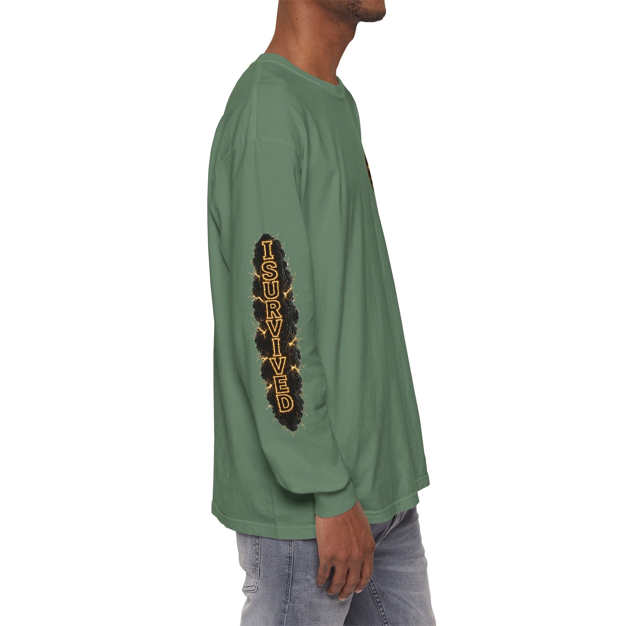 I Survived 2020 — "No Signal" Test Pattern Tee Special Edition Alien Broadcast Finale Summer Premiere Unisex Garment-Dyed Long Sleeve T-Shirt