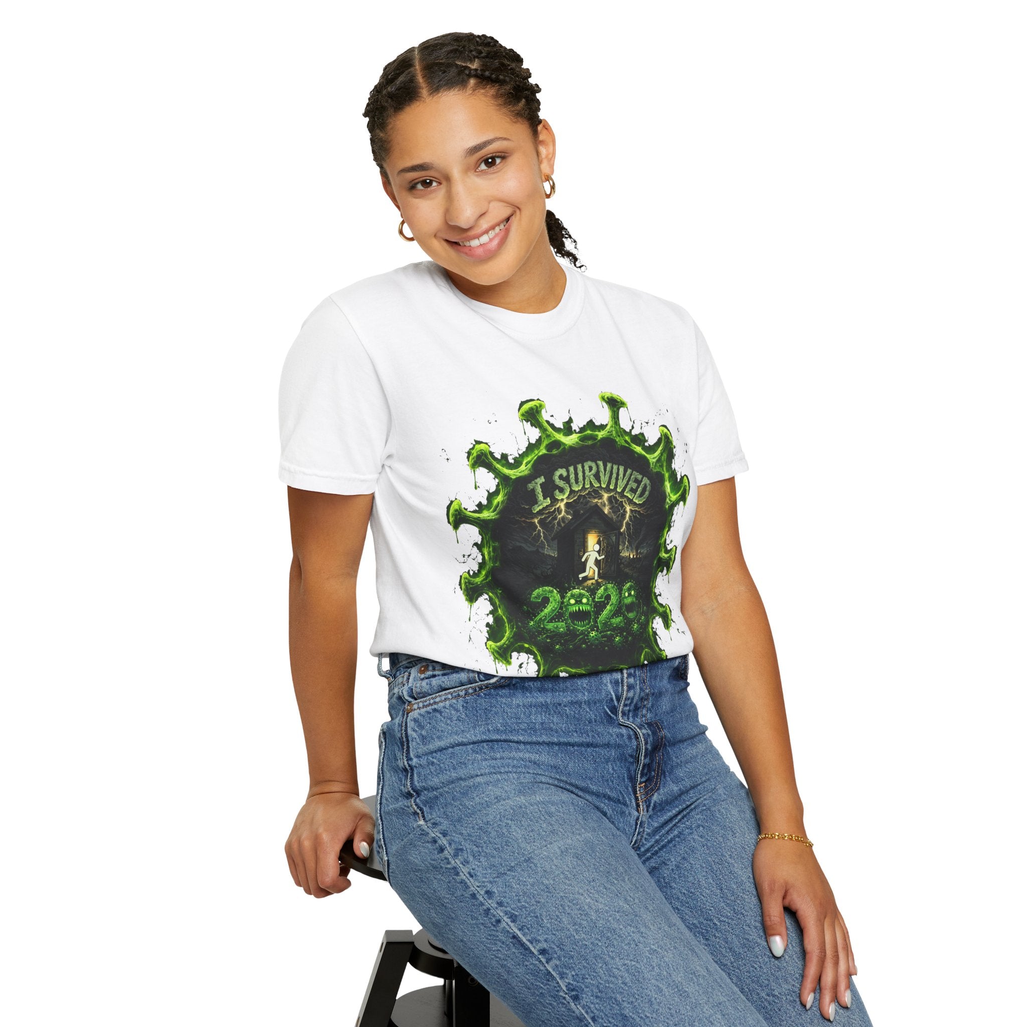 I Survived 2020 — Director's Cut S1:E4 "Mask Madness Mayhem Moment" | Pandemic Edition Unisex Garment-Dyed T-shirt