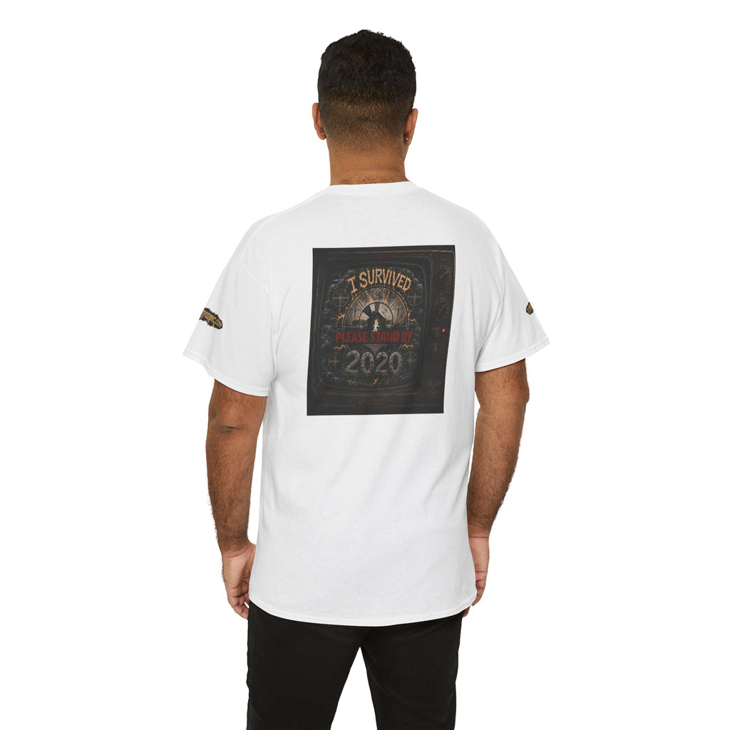 I Survived 2020 — "Please Stand By" Test Pattern Tee Special Edition Summer Premier Unisex Heavy Cotton Tee