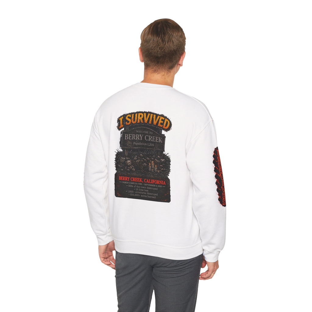 I Survived 2020 — Director's Cut S2:E2 "The Bobcat Fire" | Wildfire Edition Memorial Unisex Heavy Blend™ Crewneck Sweatshirt
