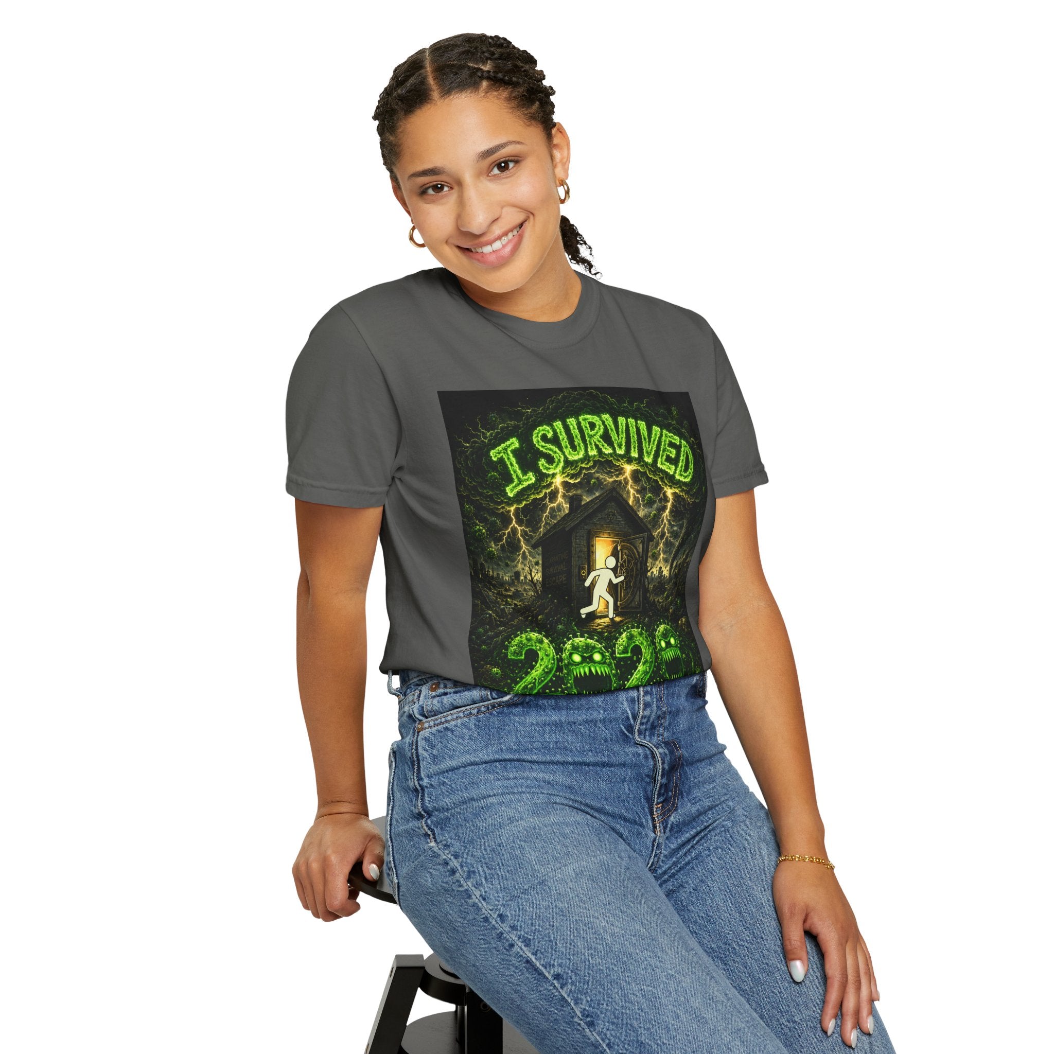 I Survived 2020 — S1:E3 "The Jab!" | Pandemic Edition Unisex Garment-Dyed T-shirt