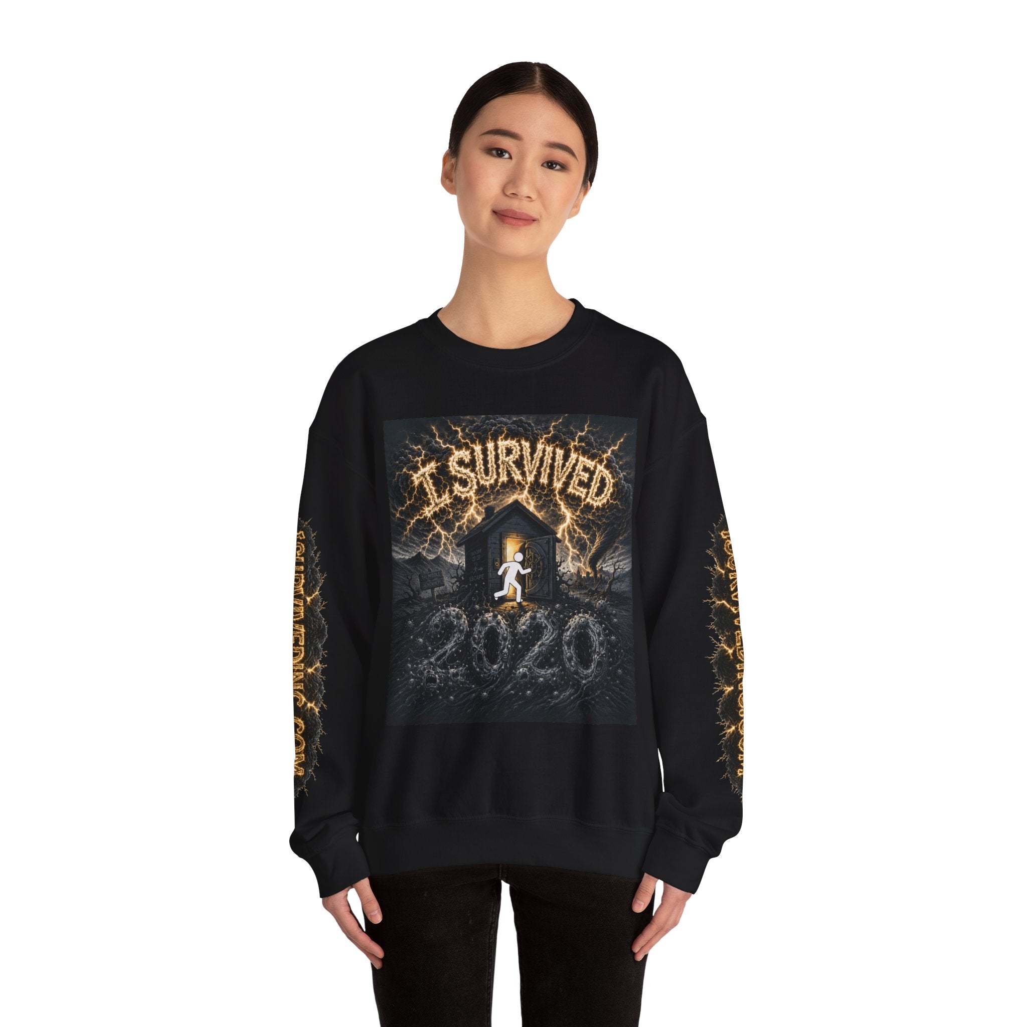 I Survived 2020 — Original Design Teaser Tee | Season 1 Premiere Drop Unisex Heavy Blend™ Crewneck Sweatshirt (SPECIAL EDITION)