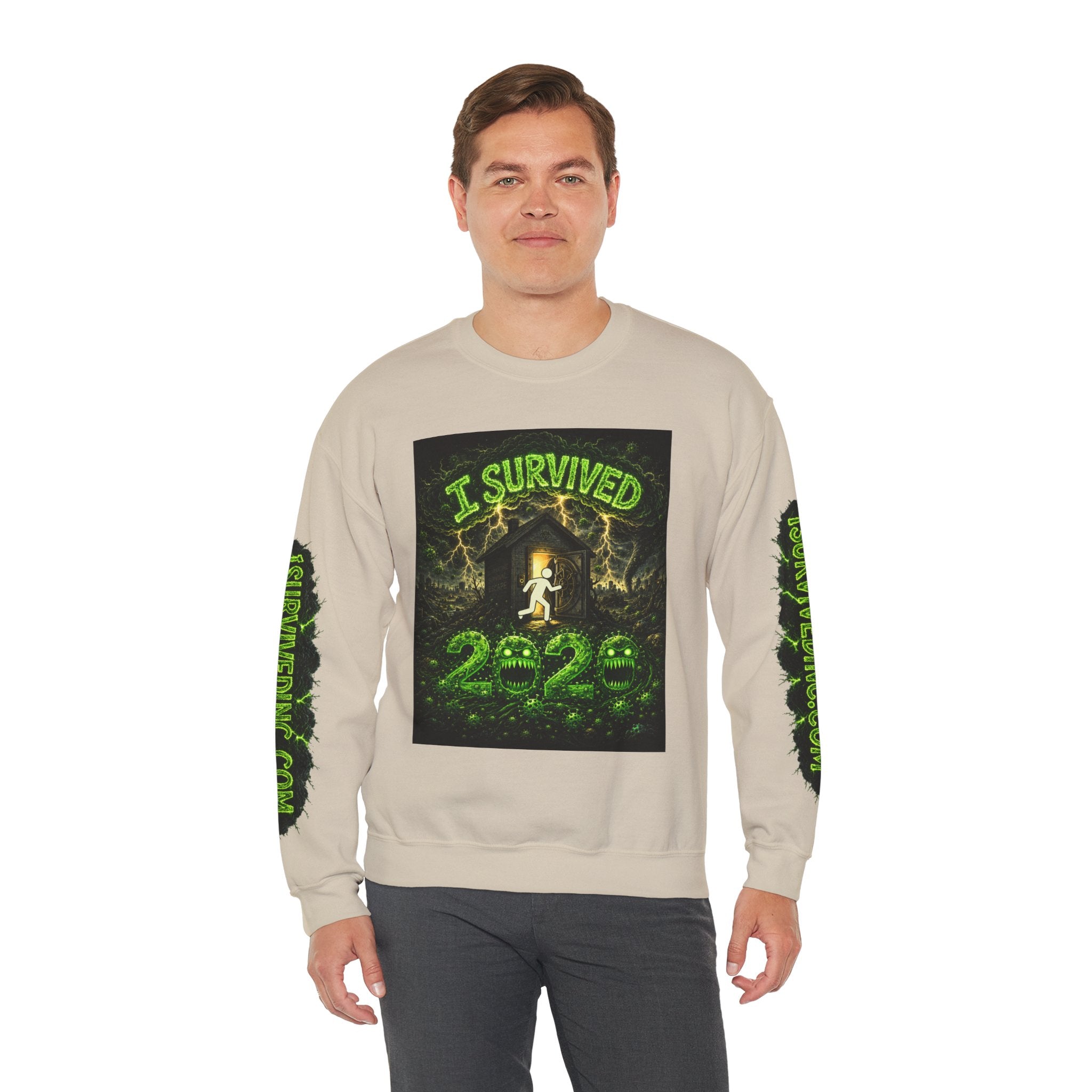 I Survived 2020 — PANDEMIC S1:E1: "COVID-19: The Coronavirus" Unisex Heavy Blend™ Crewneck Sweatshirt