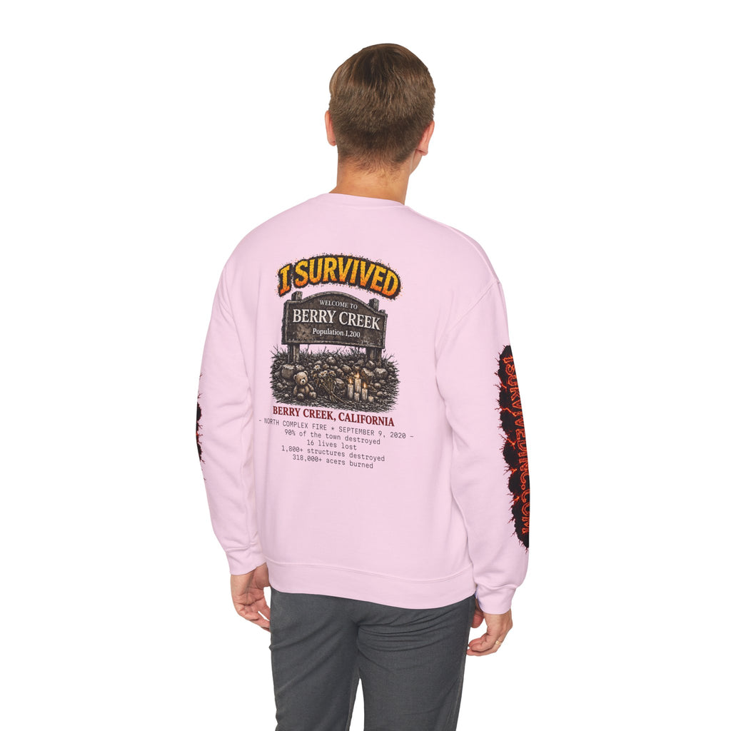 I Survived 2020 — S2:E1 "Berry Creek" | Wildfire Edition Memorial Unisex Heavy Blend™ Crewneck Sweatshirt