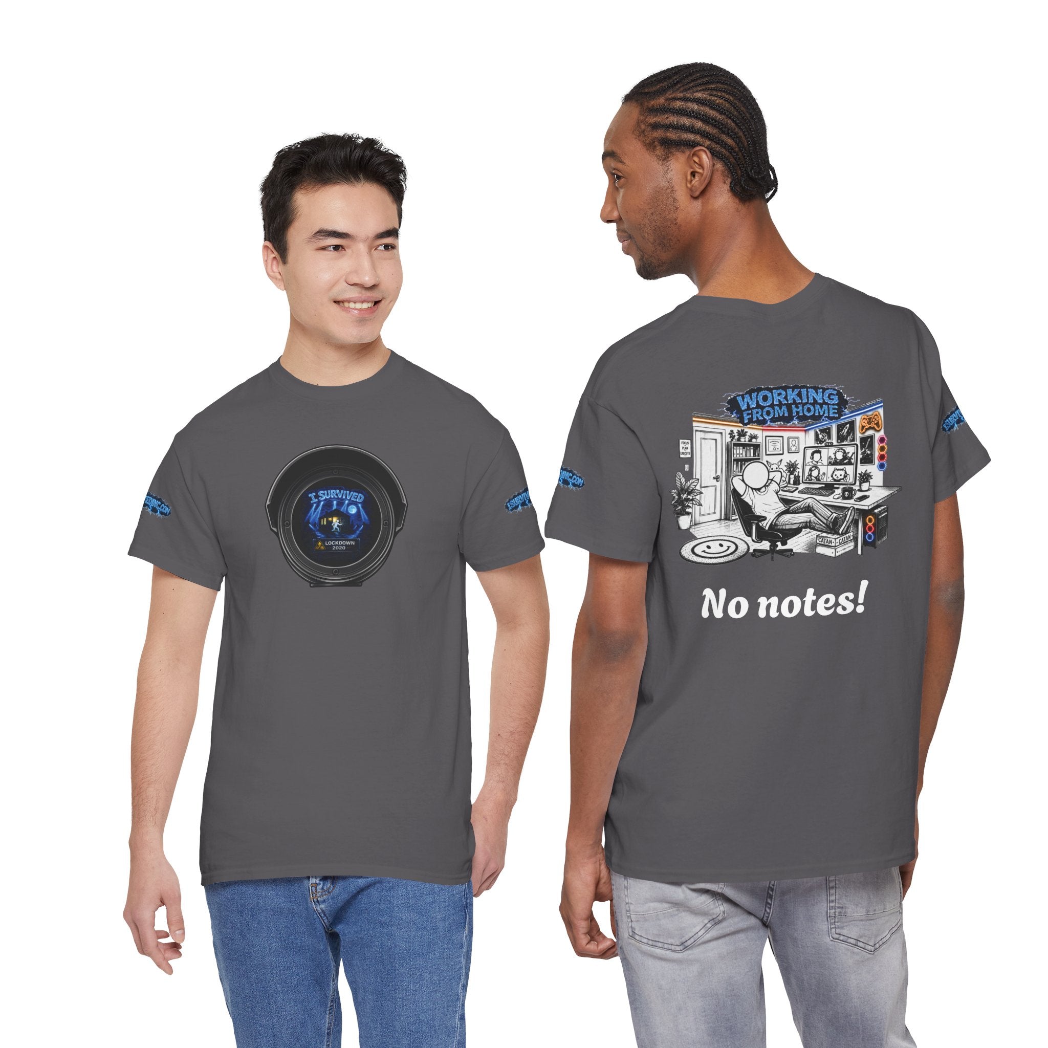 I Survived 2020 — LOCKDOWN S3:E3: Director's Cut Special Edition "Working From Home" Unisex Heavy Cotton Tee