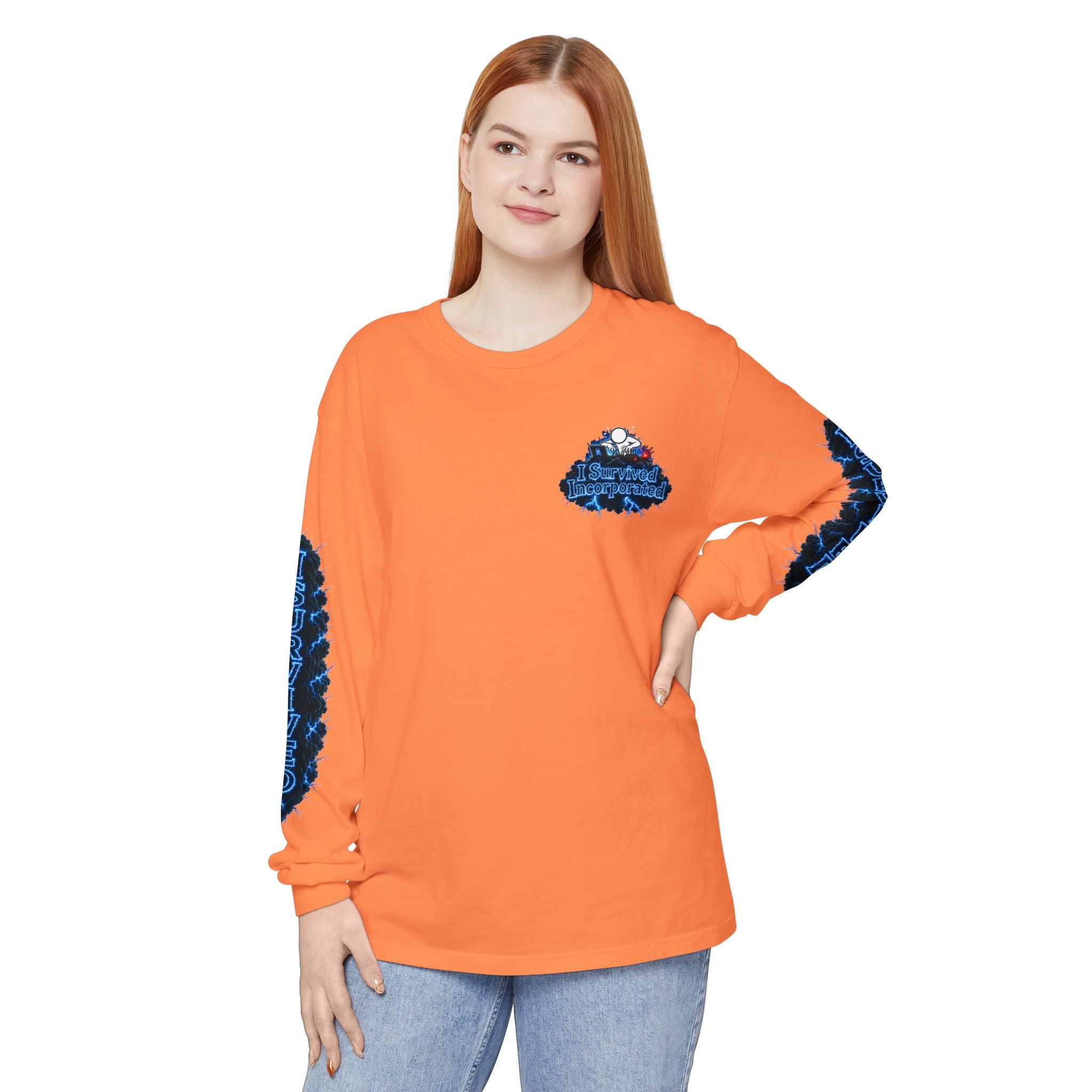 I Survived 2020 — "Please Stand By" Test Pattern Tee Lockdown Special Edition Summer Exclusive Unisex Garment-Dyed Long Sleeve T-Shirt