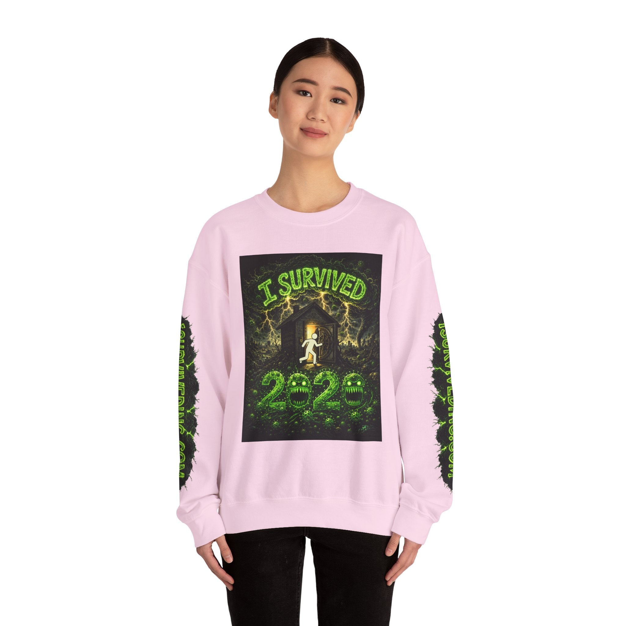 I Survived 2020 — S1:E3 "The Jab!" | Pandemic Edition Unisex Heavy Blend™ Crewneck Sweatshirt