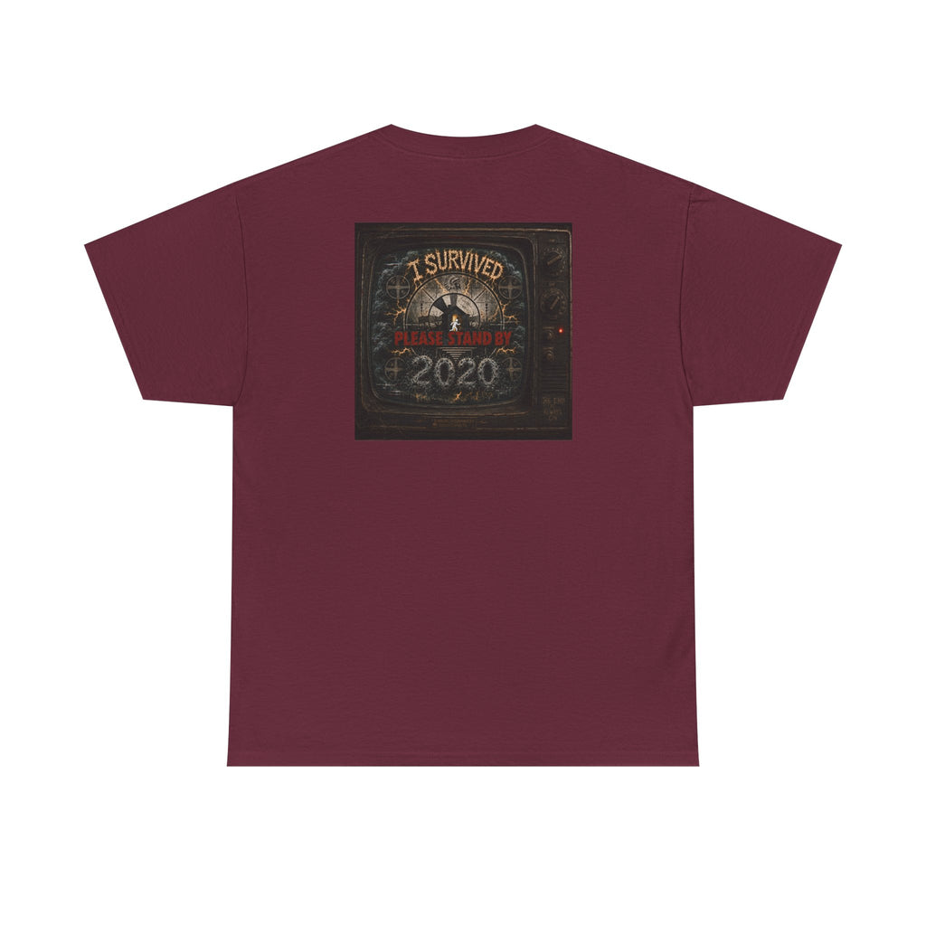 I Survived 2020 — "Please Stand By" Test Pattern Tee Summer Premier Unisex Heavy Cotton Tee