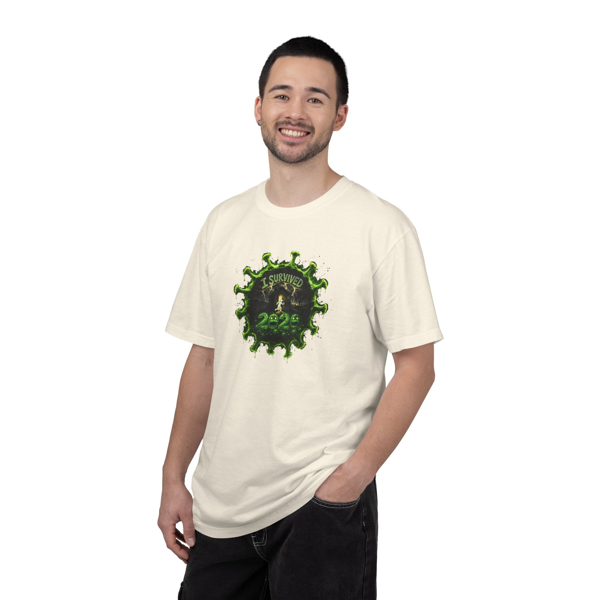 I Survived 2020 — PANDEMIC S1:E4: Director's Cut "Mask Madness" Unisex Garment-Dyed T-shirt