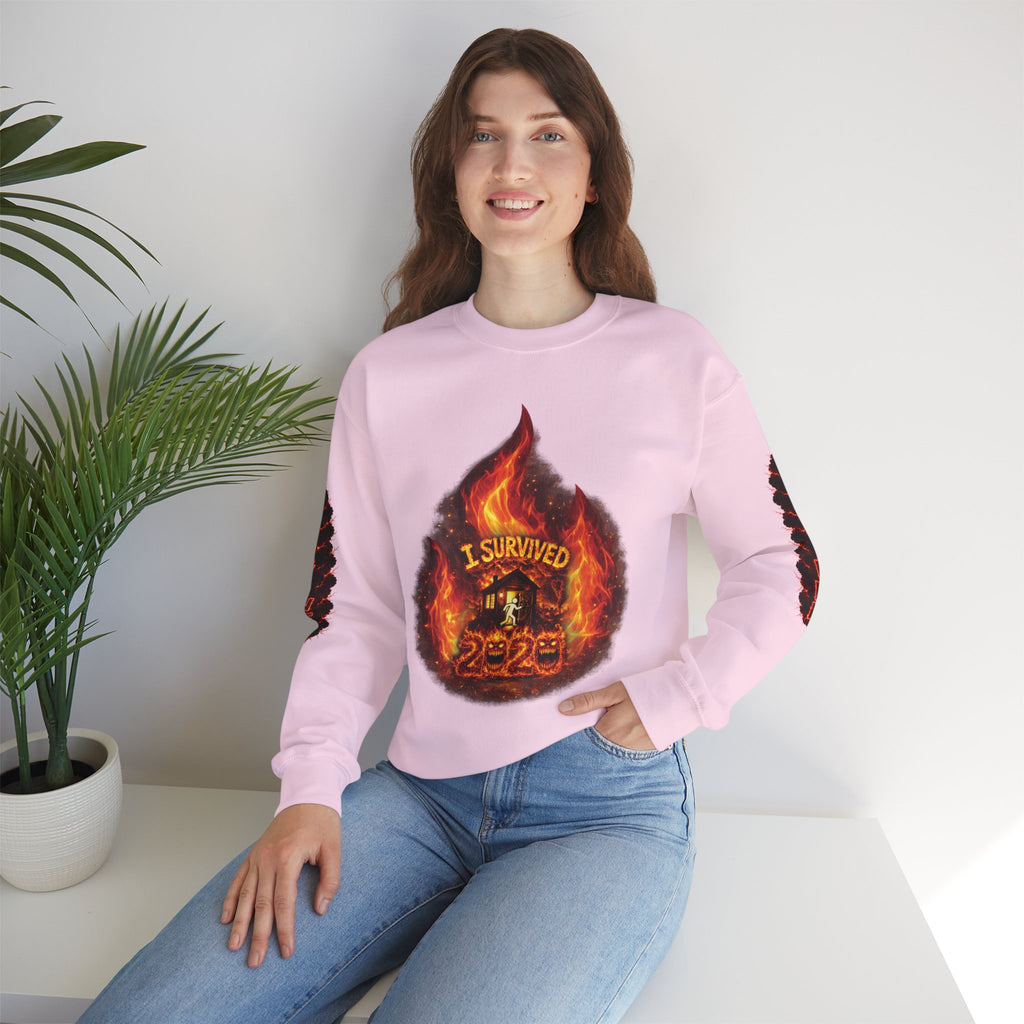 I Survived 2020 — Director's Cut S2:E1 "Berry Creek" | Wildfire Edition Memorial Unisex Heavy Blend™ Crewneck Sweatshirt