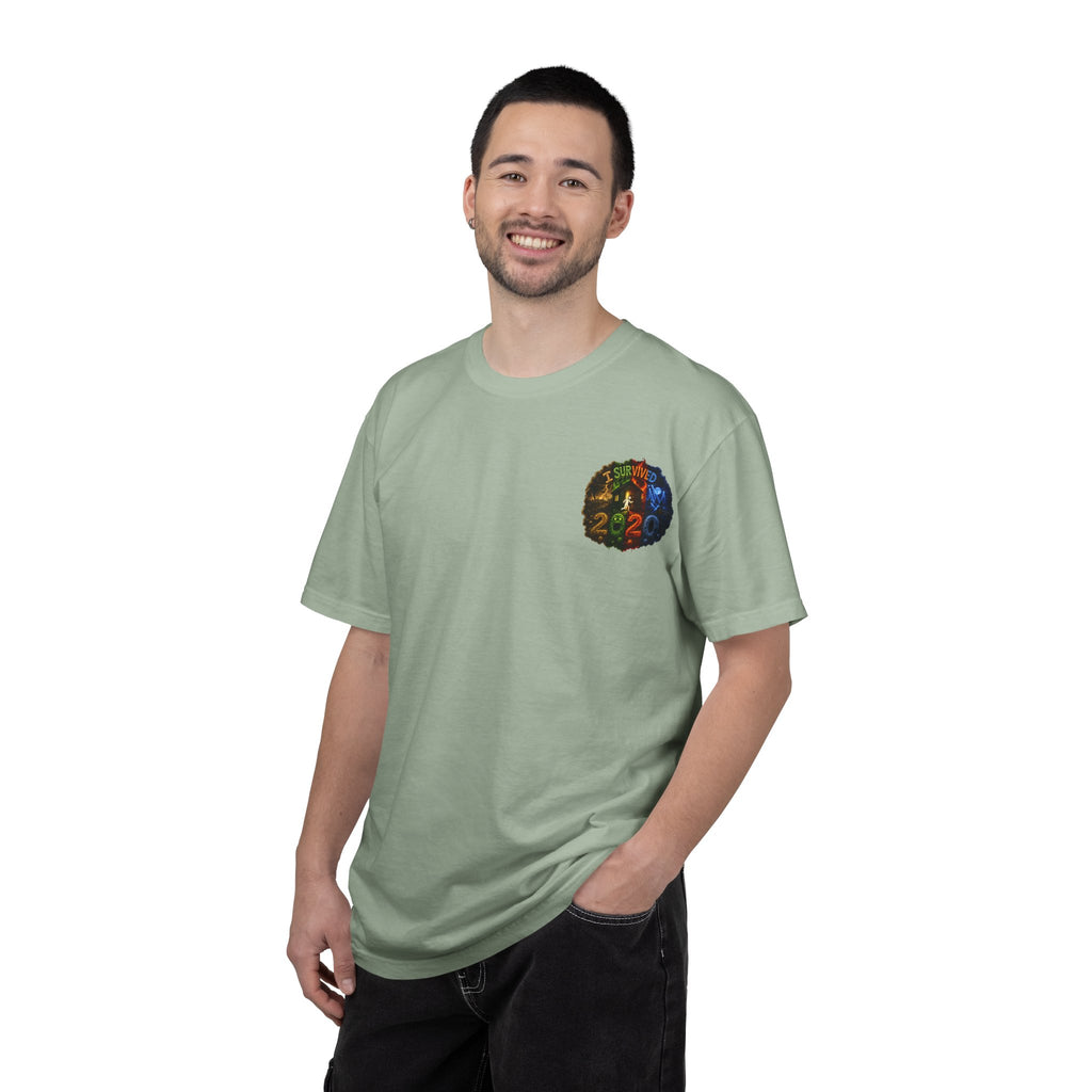I Survived 2020 — "No Signal" Test Pattern Tee Alien Broadcast Finale Summer Premiere Unisex Garment-Dyed T-shirt