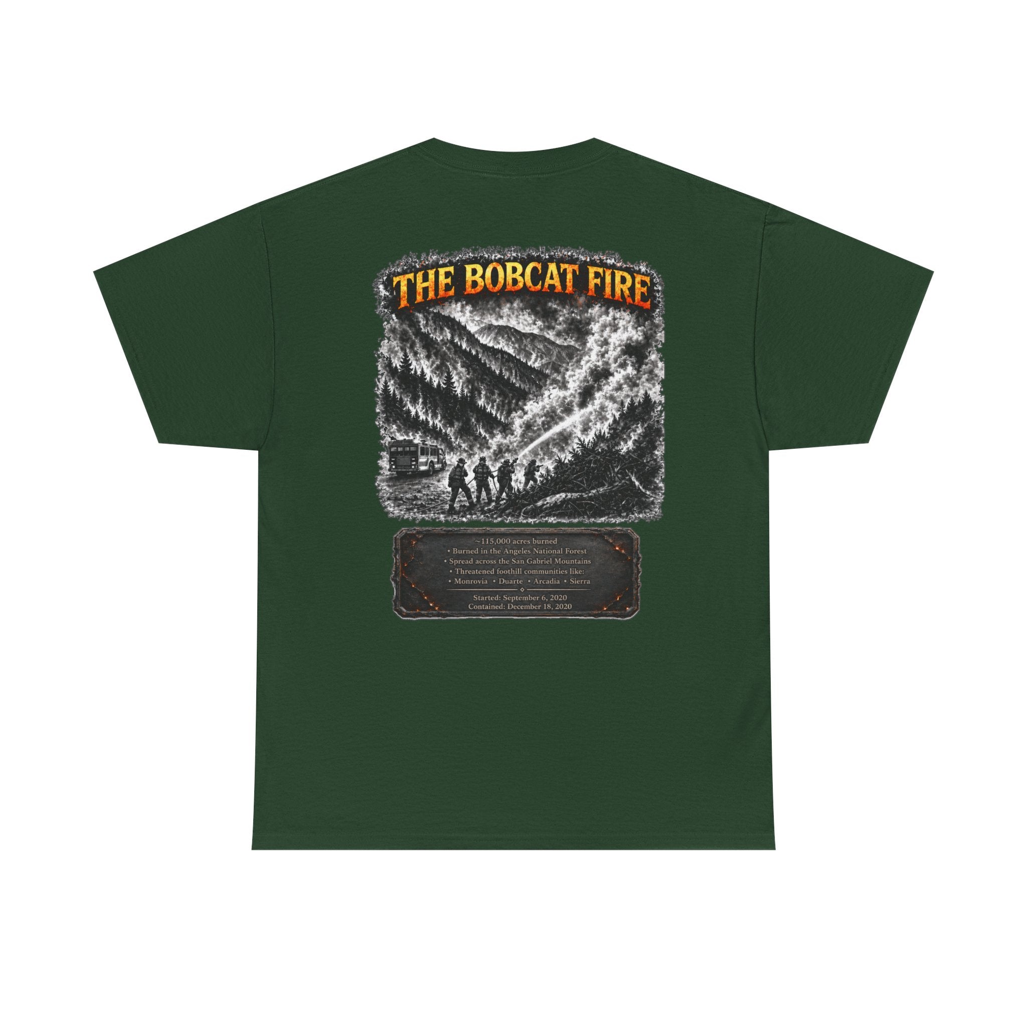 I Survived 2020 — WILDFIRES S2:E2: "The Bobcat Fire" Memorial Unisex Heavy Cotton Tee