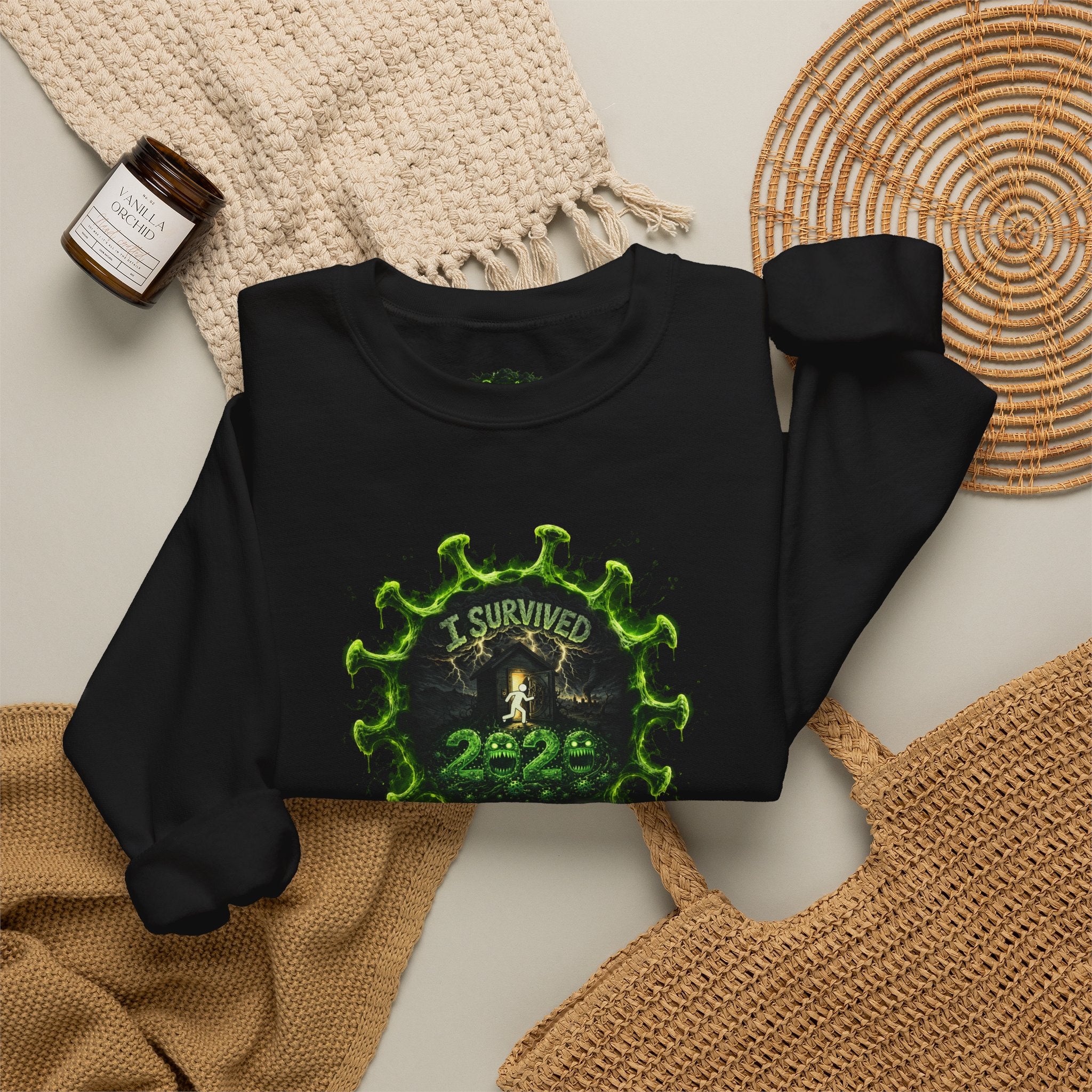 I Survived 2020 — PANDEMIC S1:E1: Director's Cut "COVID-19: The Coronavirus" Unisex Heavy Blend™ Crewneck Sweatshirt