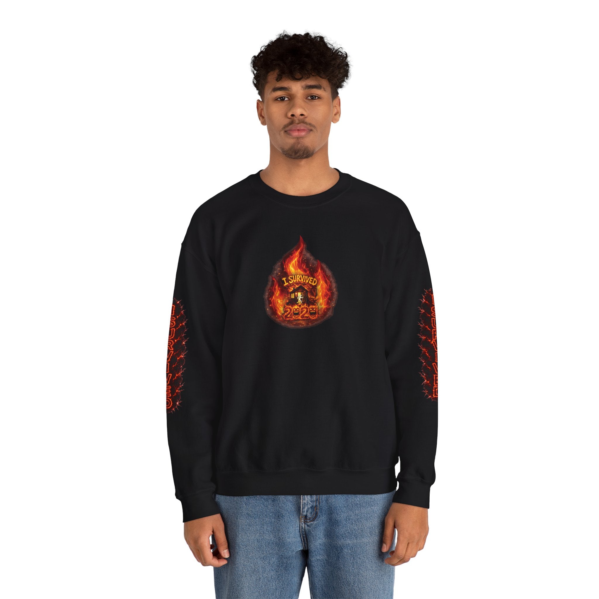 I Survived 2020 — WILDFIRES S2:E3: Director's Cut "The California Wildfires" Memorial Unisex Heavy Blend™ Crewneck Sweatshirt