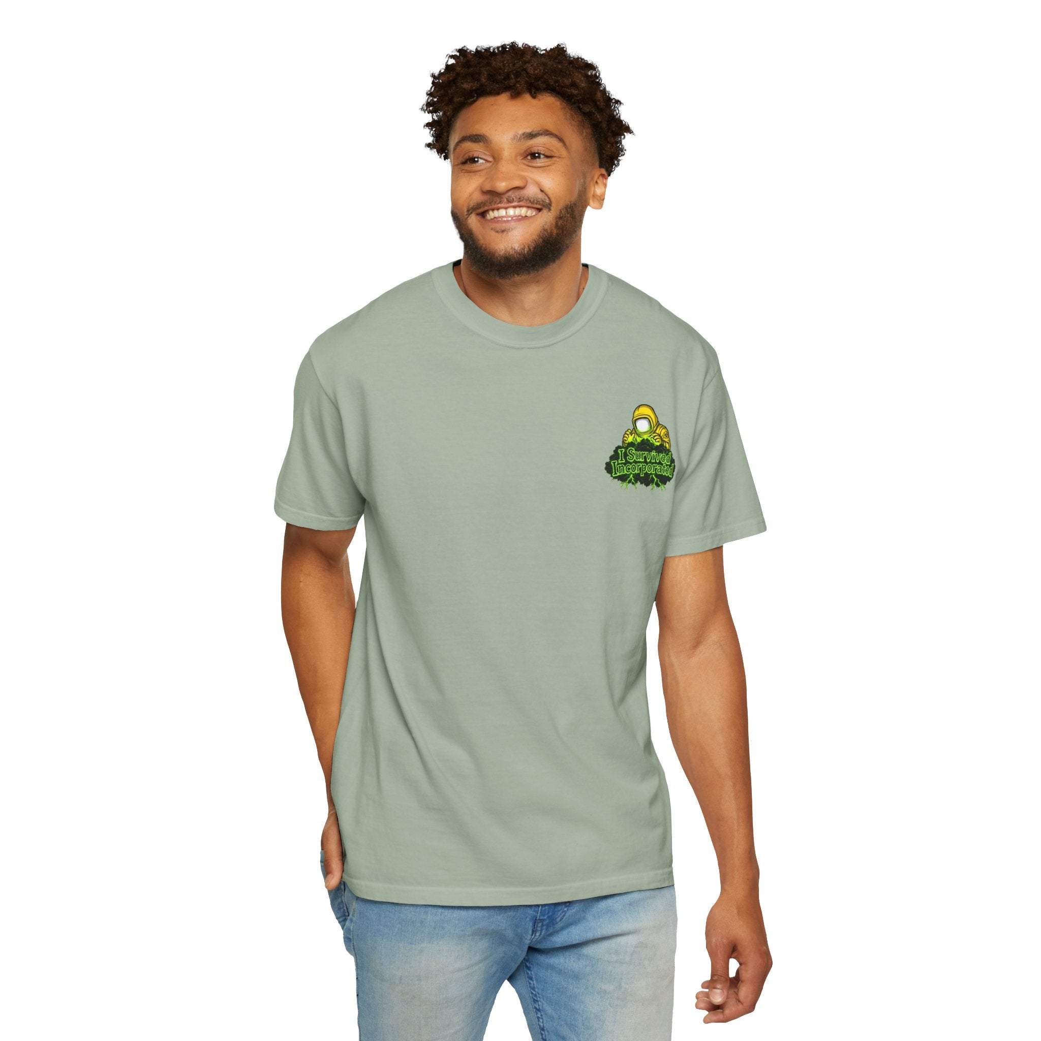 I Survived 2020 — "Please Stand By" Test Pattern Toxic Signal Tee Summer Premiere Unisex Garment-Dyed T-shirt