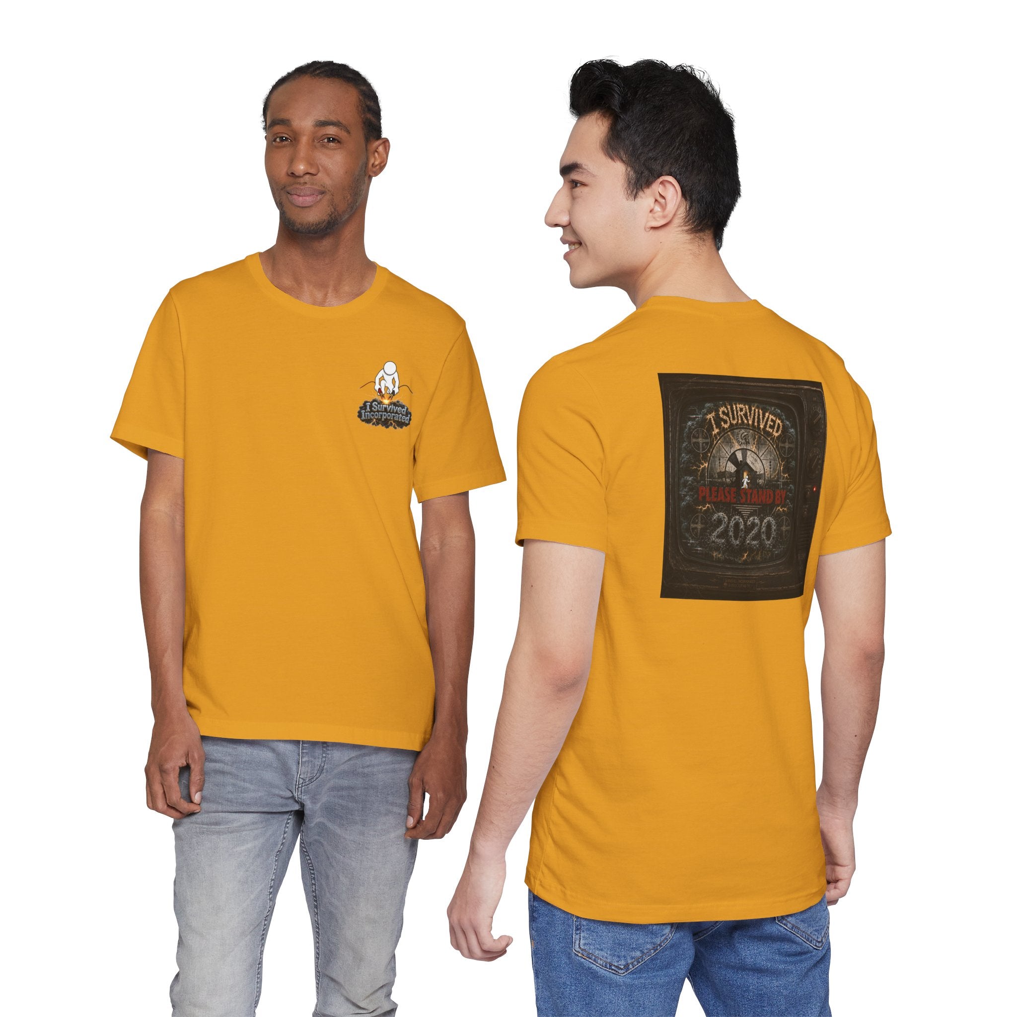 I Survived 2020 — "Please Stand By" Test Pattern Tee Summer Premier Unisex Jersey Short Sleeve Tee