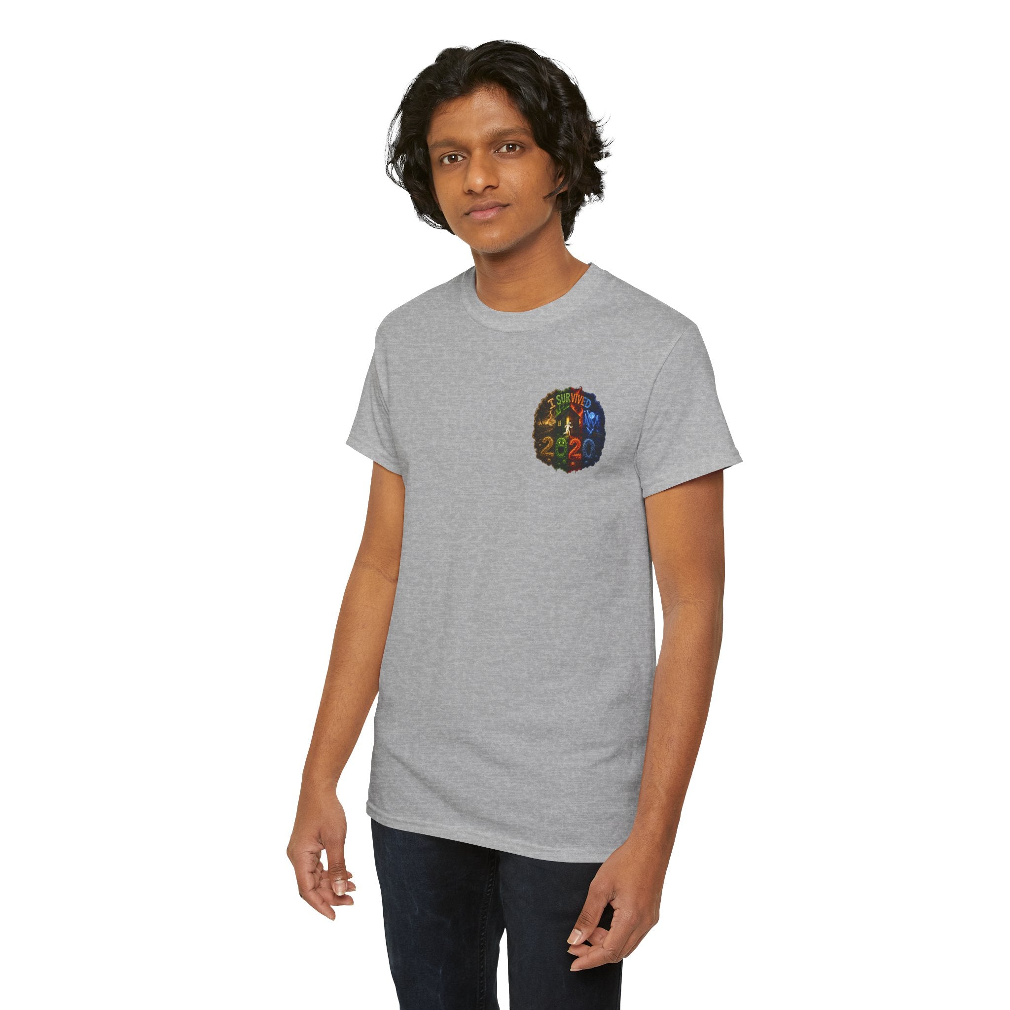 I Survived 2020 — "No Signal" Test Pattern Tee Alien Broadcast Finale Summer Premiere Unisex Heavy Cotton Tee
