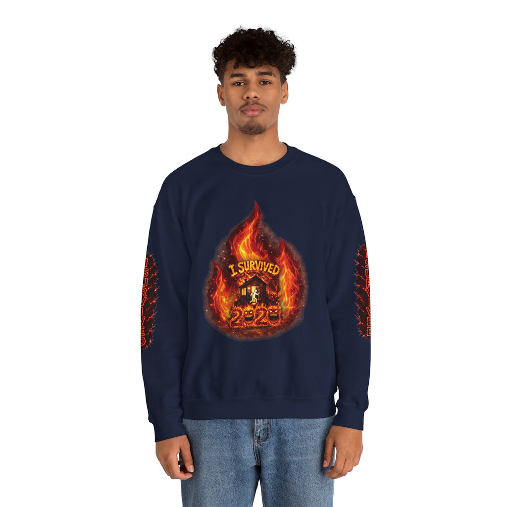 I Survived 2020 — Director's Cut S2:E3 "The California Wildfires" | Wildfire Edition Memorial Unisex Heavy Blend™ Crewneck Sweatshirt